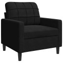 Ensemble de canapés 4pcs et coussins et traversins noir velours