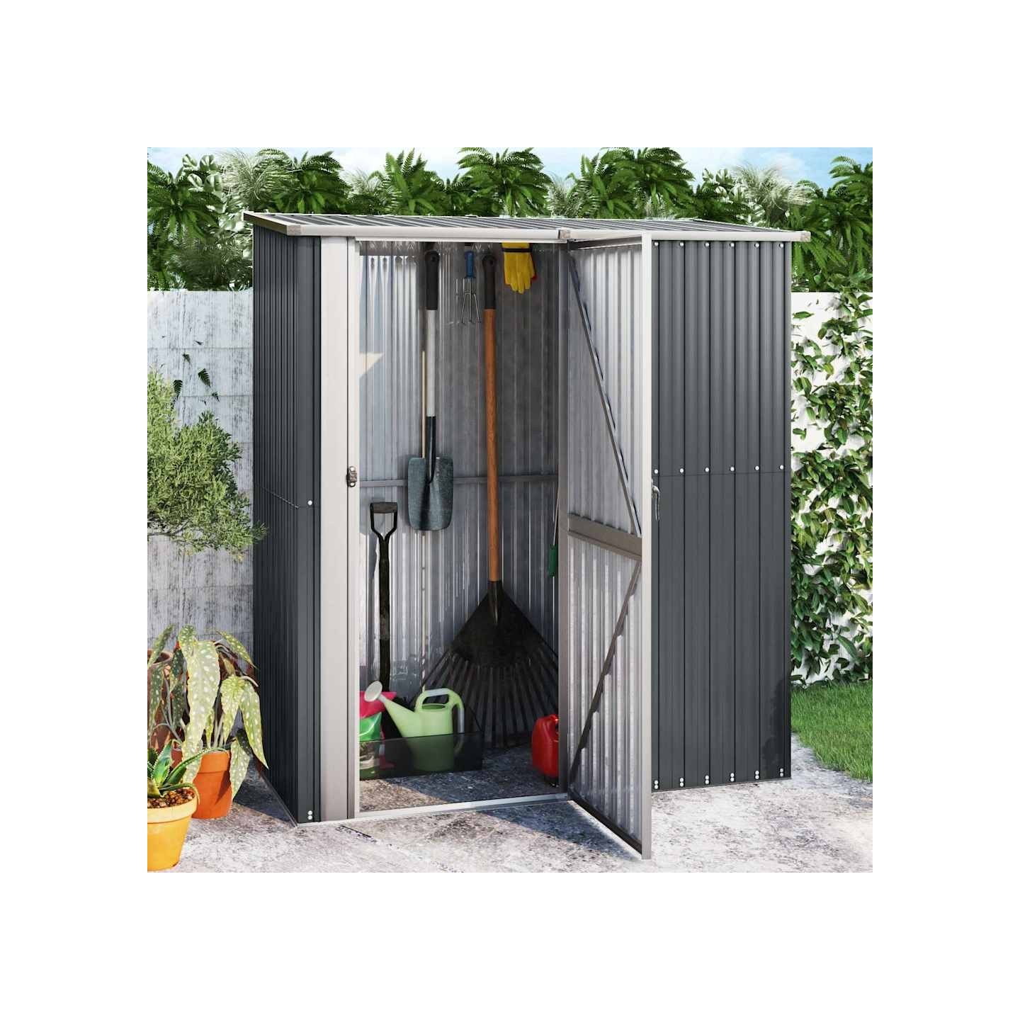 Abri de jardin Anthracite 180,5x97x209,5 cm Métal galvanisé