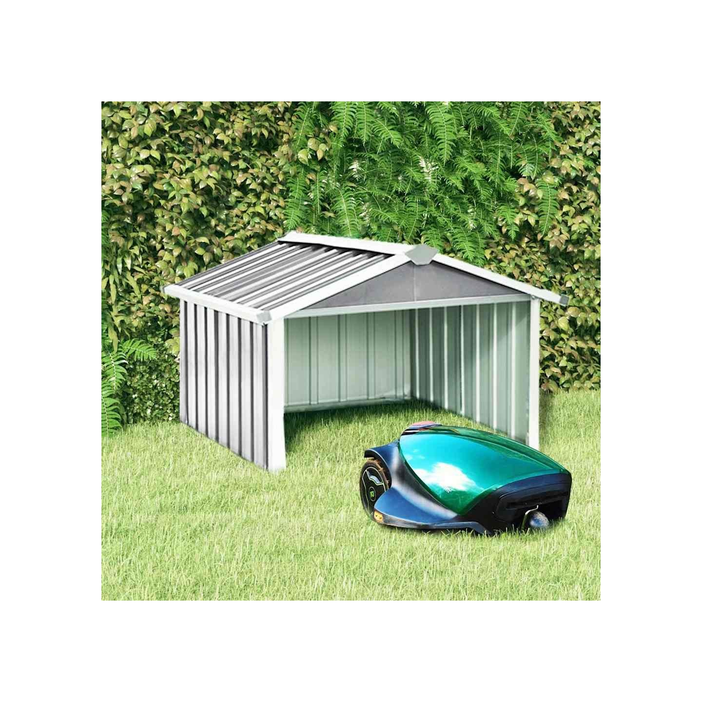 Abri pour robot de jardin 92x97x63 cm Acier galvanisé Gris