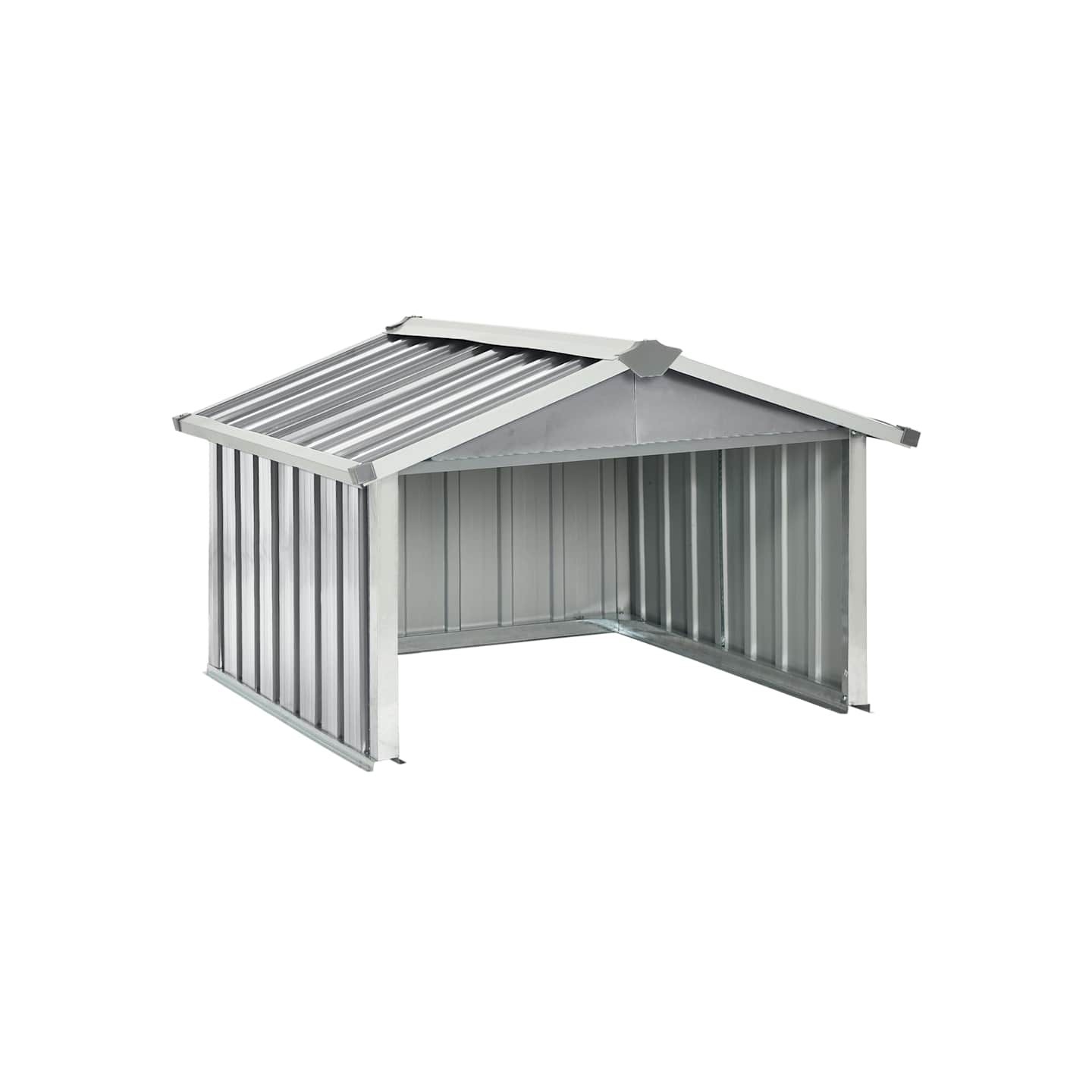 Abri pour robot de jardin 92x97x63 cm Acier galvanisé Gris