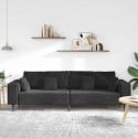Canapé Noir 250 x 77 x 76 cm Velours