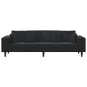 Canapé Noir 250 x 77 x 76 cm Velours