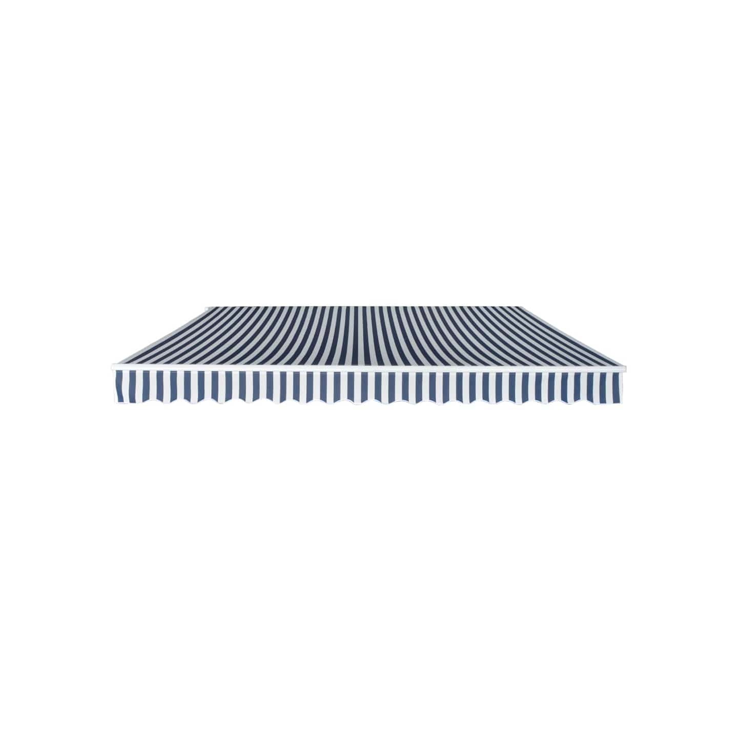 Auvent pliable manuel 400 cm Bleu/blanc