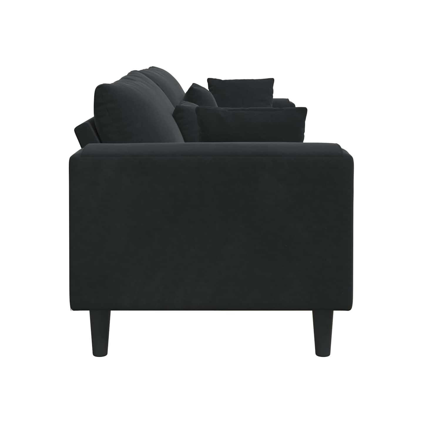 Canapé Noir 250 x 77 x 76 cm Velours