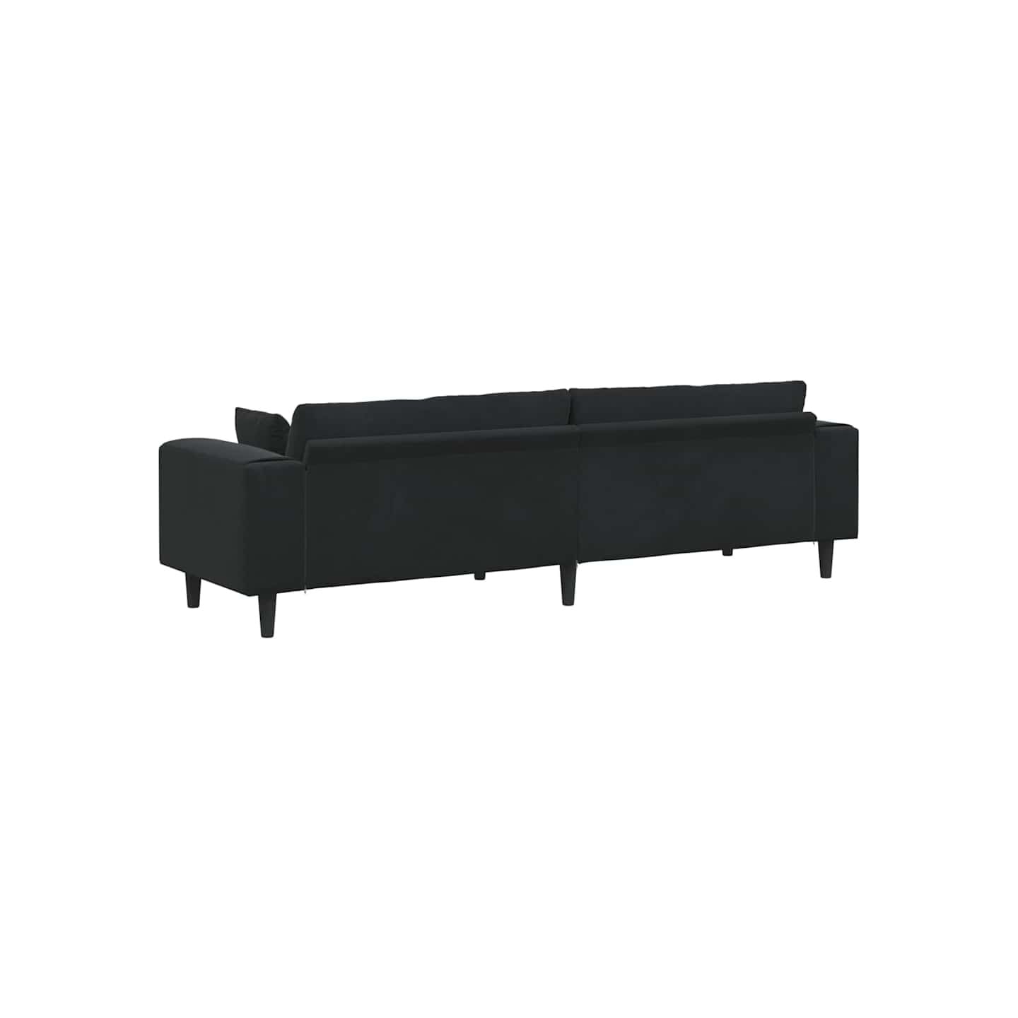 Canapé Noir 250 x 77 x 76 cm Velours