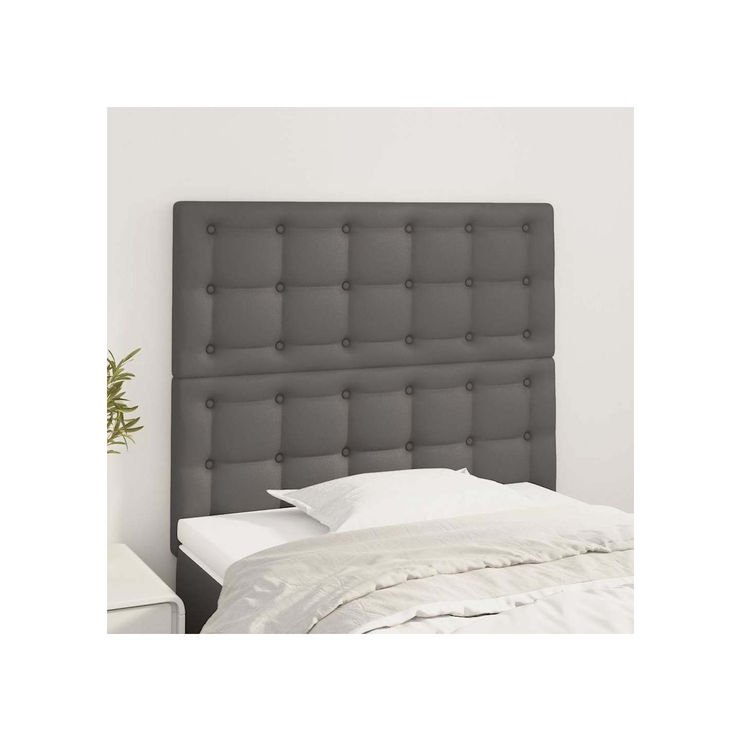 Tête de lit Gris 100x5x118/128 cm Similicuir