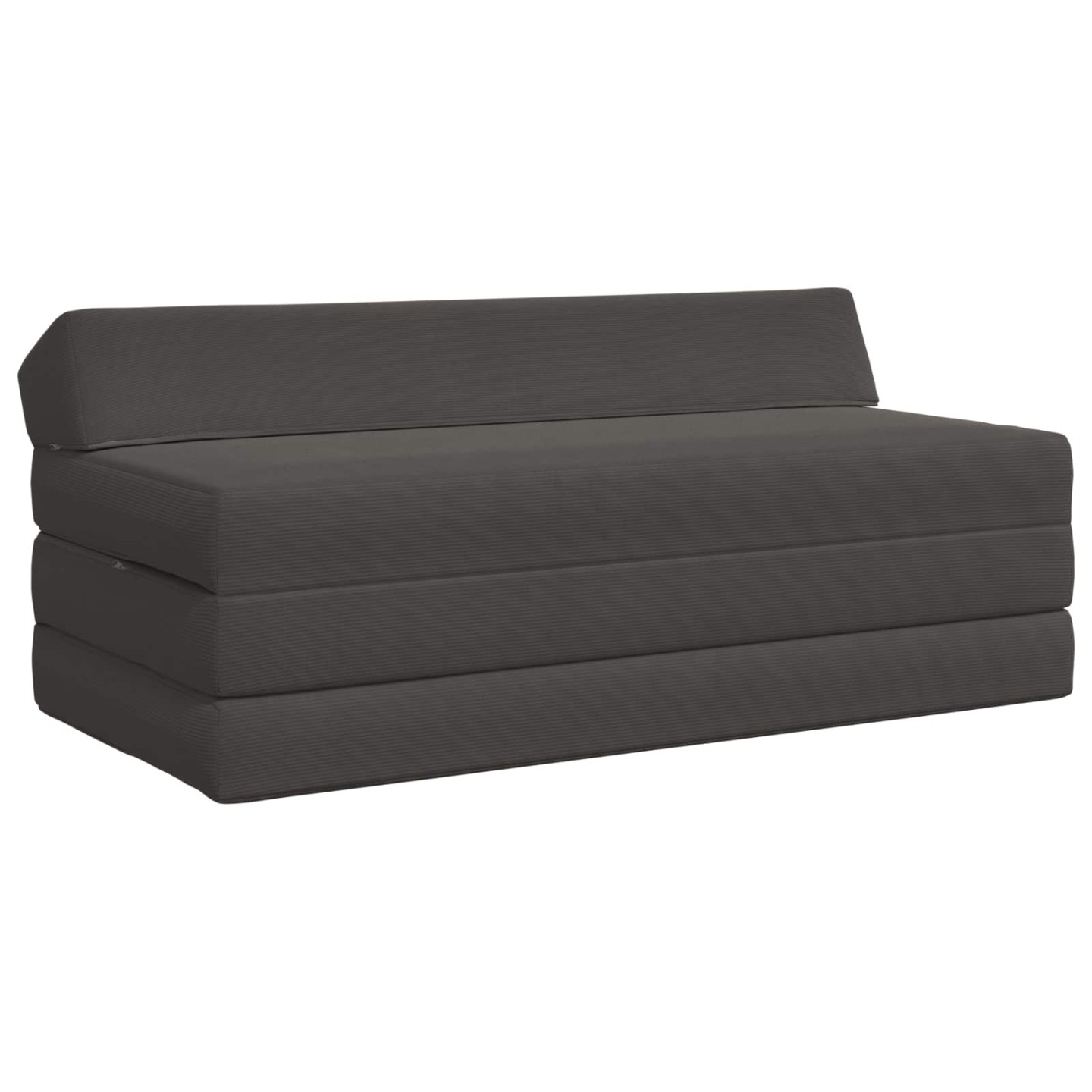 Canapé-lit pliable 2 place Gris foncé 120 x 60 x 49 cm Tissu