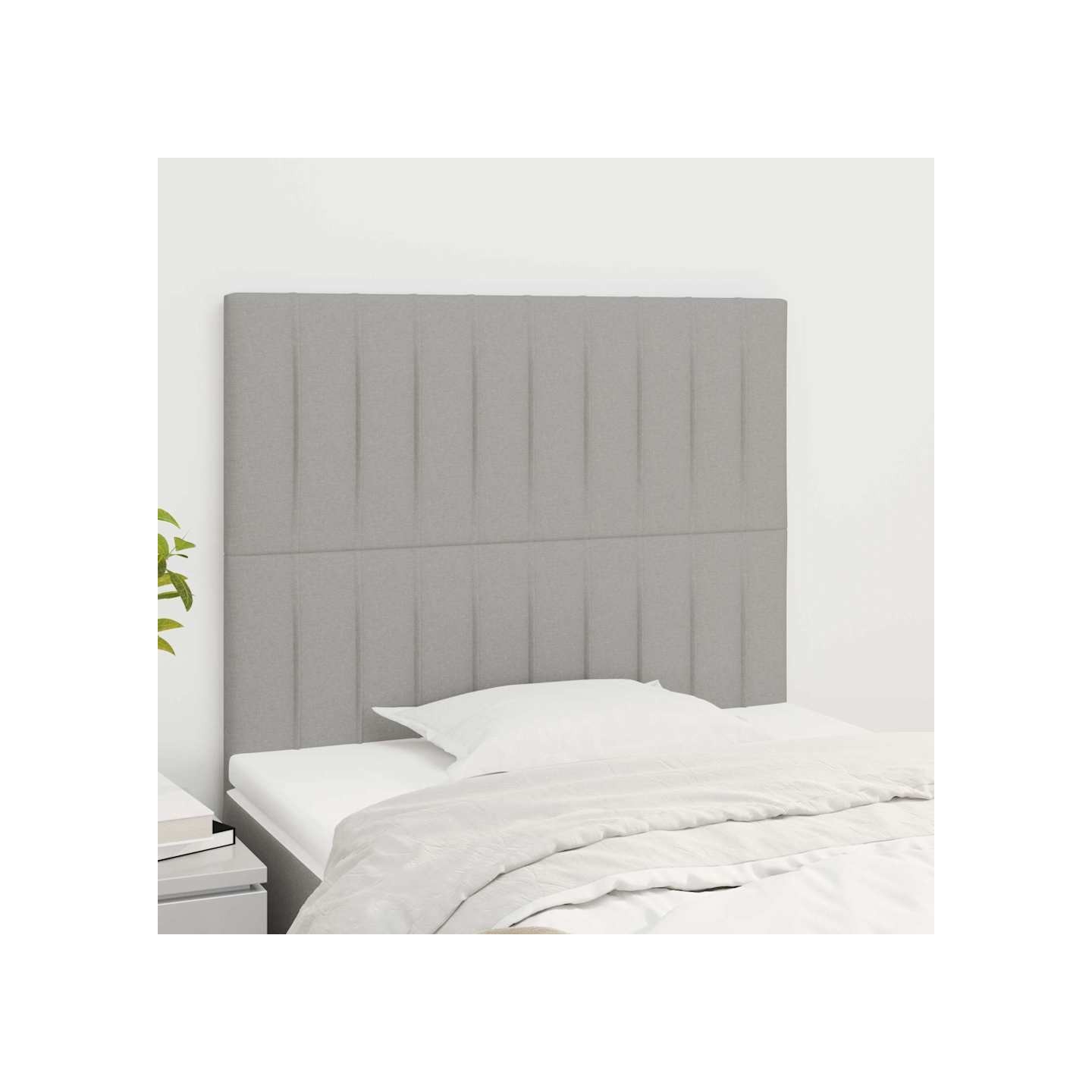 Tête de lit Gris clair 90x5x118/128 cm Tissu