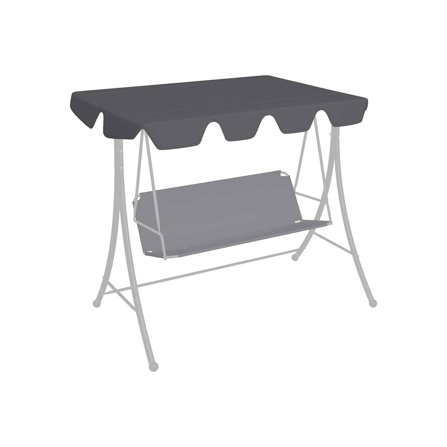 Toit rechange balançoire anthracite 150/130x105/70 cm
