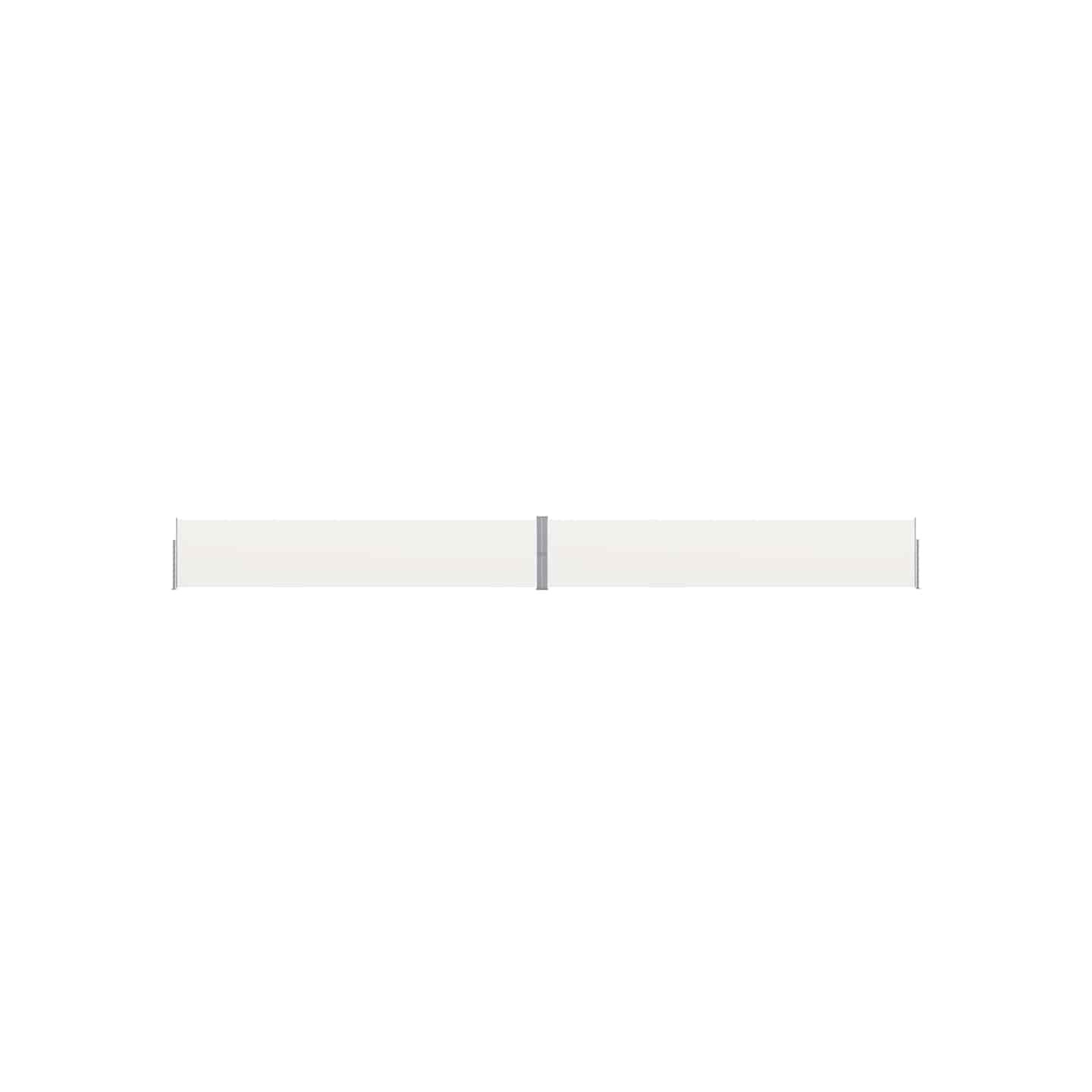Auvent latéral rétractable de patio 140x1200 cm Crème