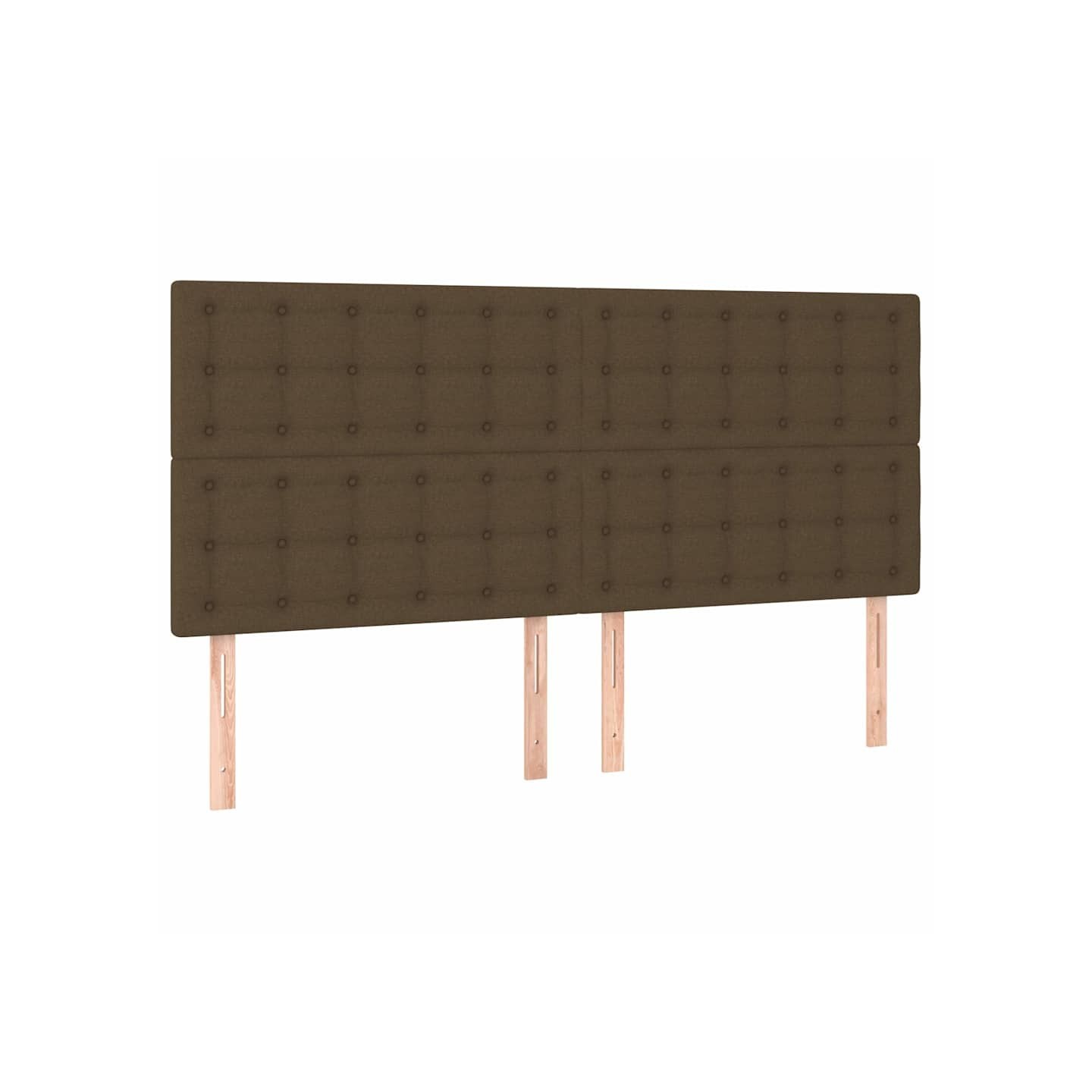 Tête de lit marron foncé 160 x 5 x 118/128 cm Tissu