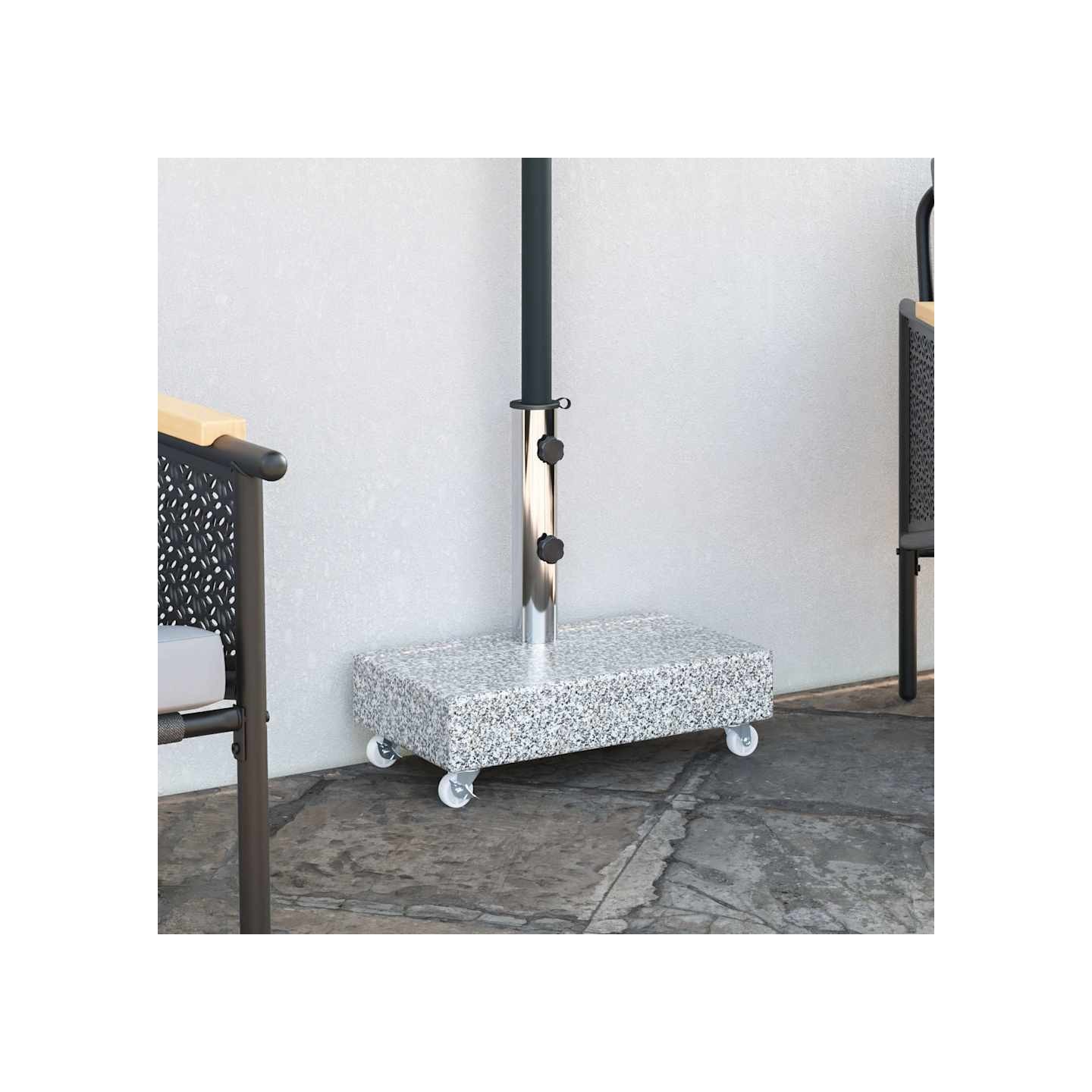 Socle de parasol Gris clair 45x25x8,3 cm Granite