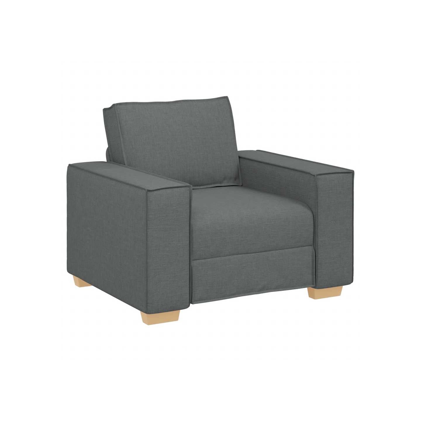 Canapé Fauteuil Gris Foncé 100x78x84 cm Tissu