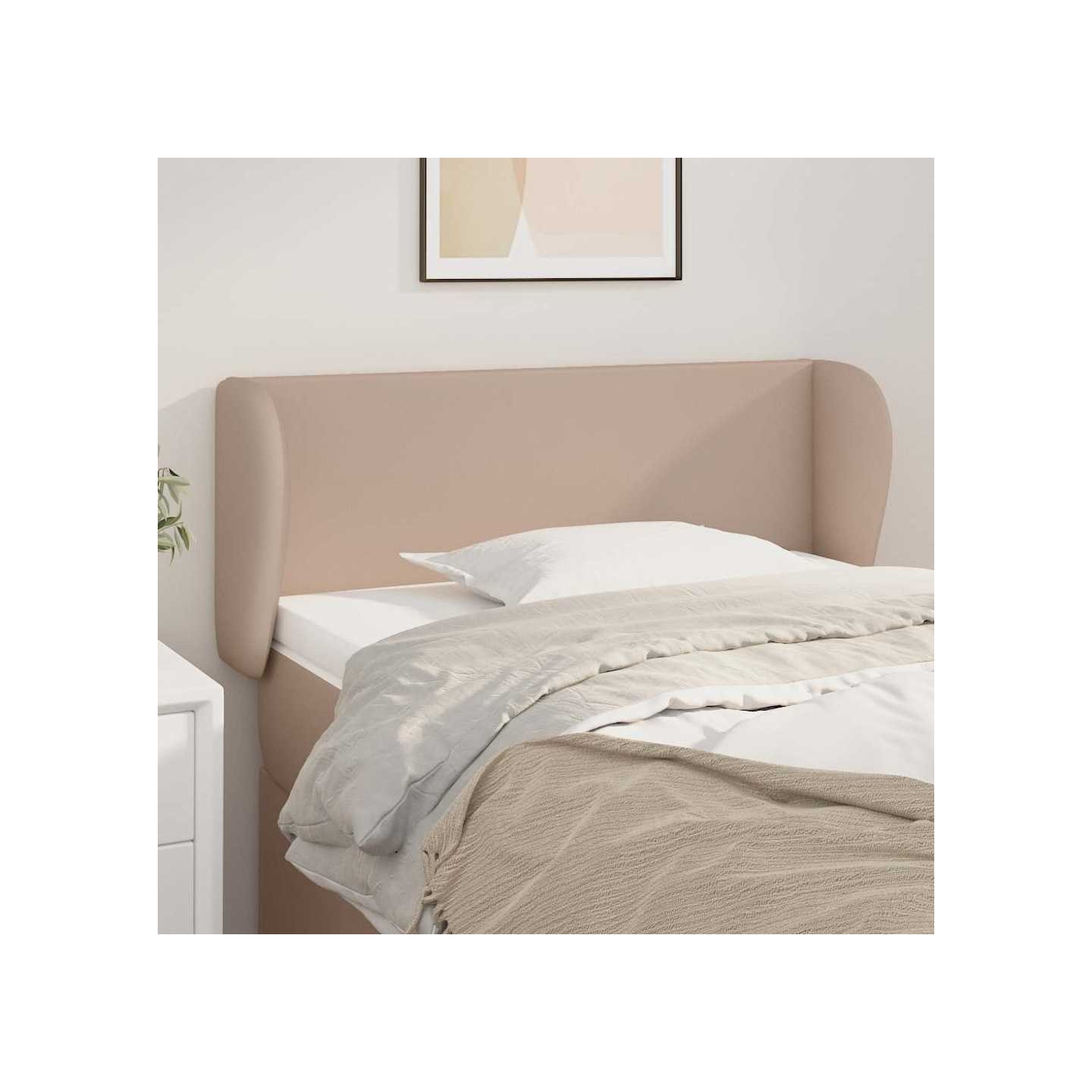 Tête de lit avec oreilles Cappuccino 103x23x78/88 cm Similicuir