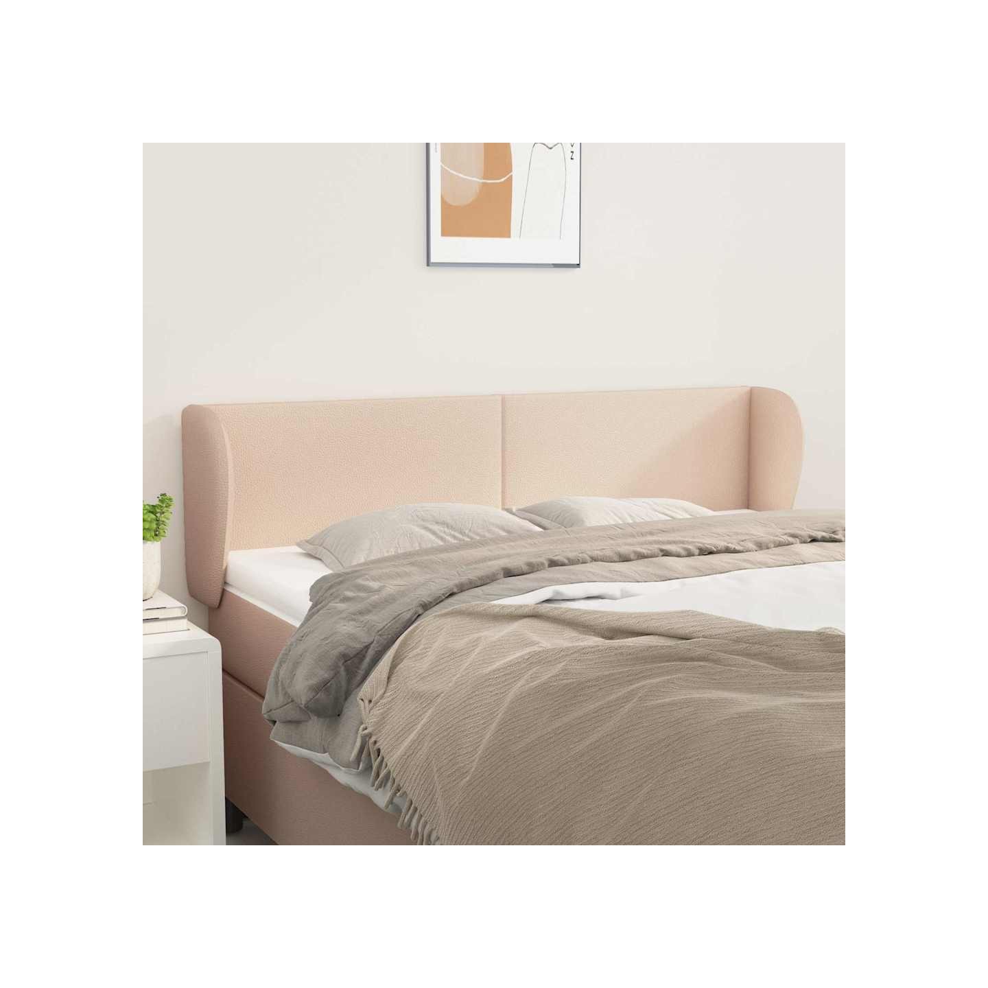 Tête de lit avec oreilles Cappuccino 147x23x78/88 cm Similicuir