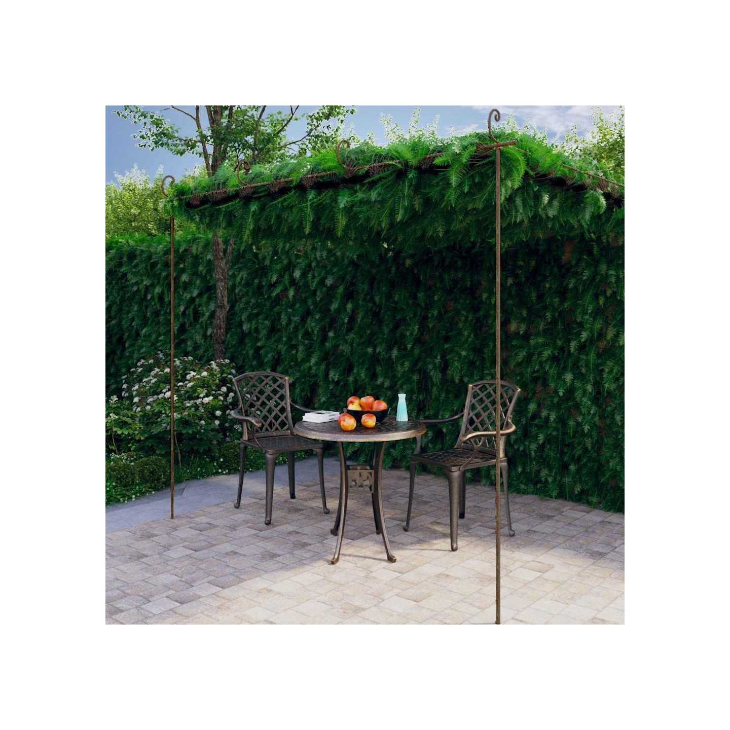 Pergola de jardin Marron antique 4x3x2,5 m Fer