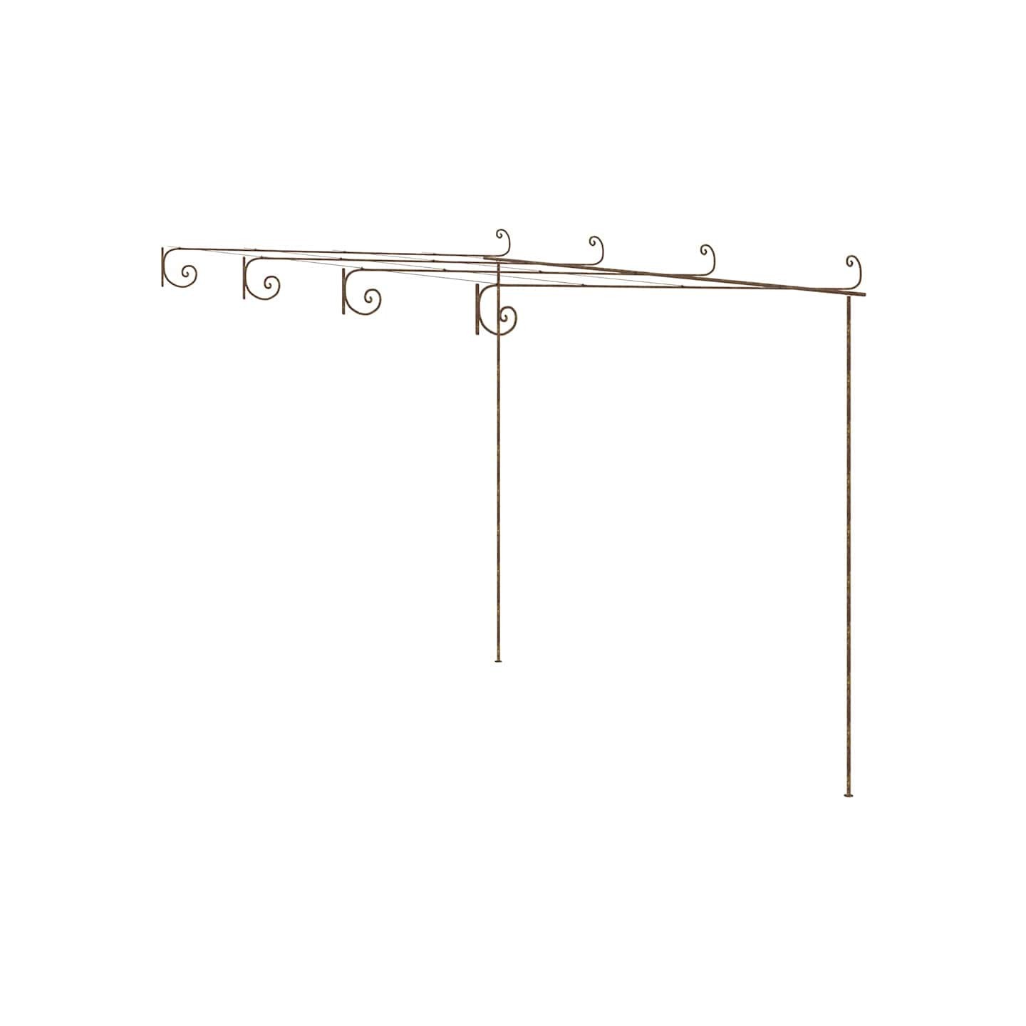 Pergola de jardin Marron antique 4x3x2,5 m Fer