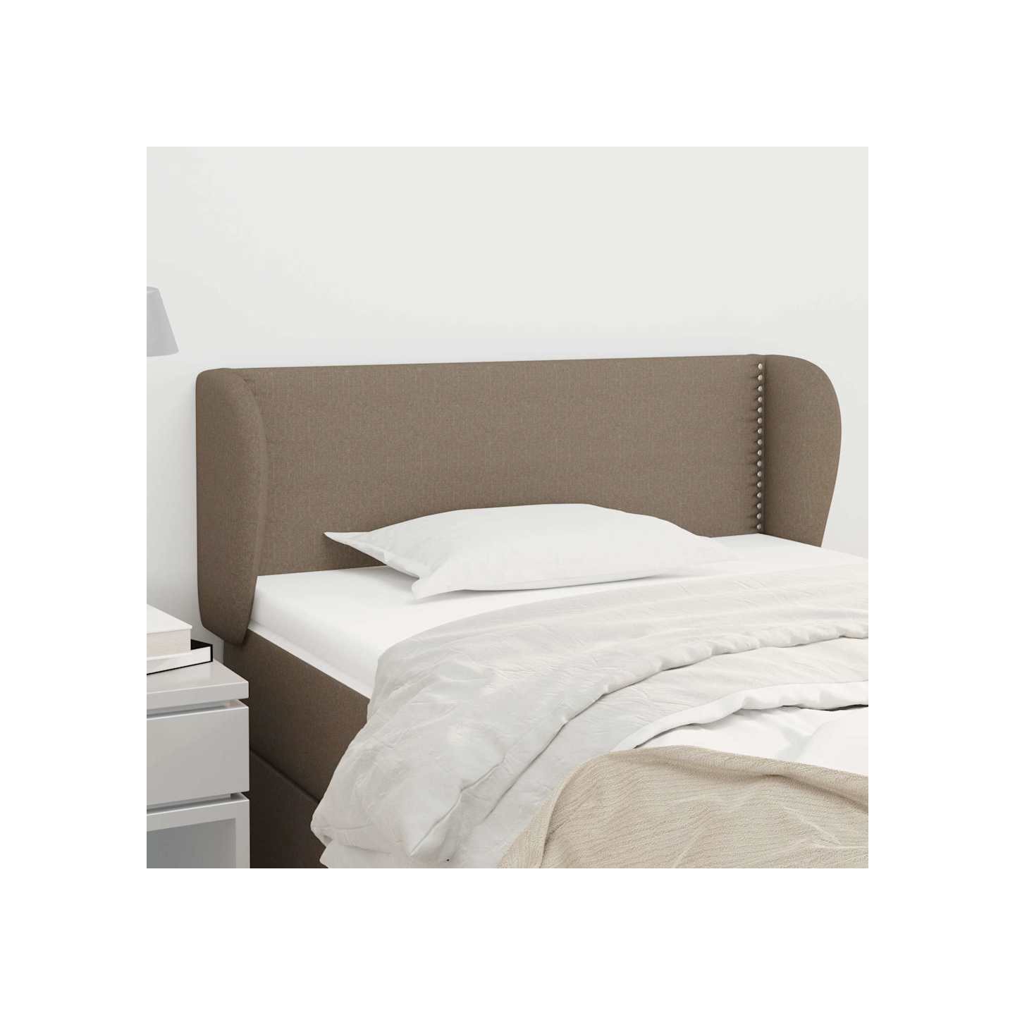 Tête de lit avec oreilles Taupe 93x23x78/88 cm Tissu