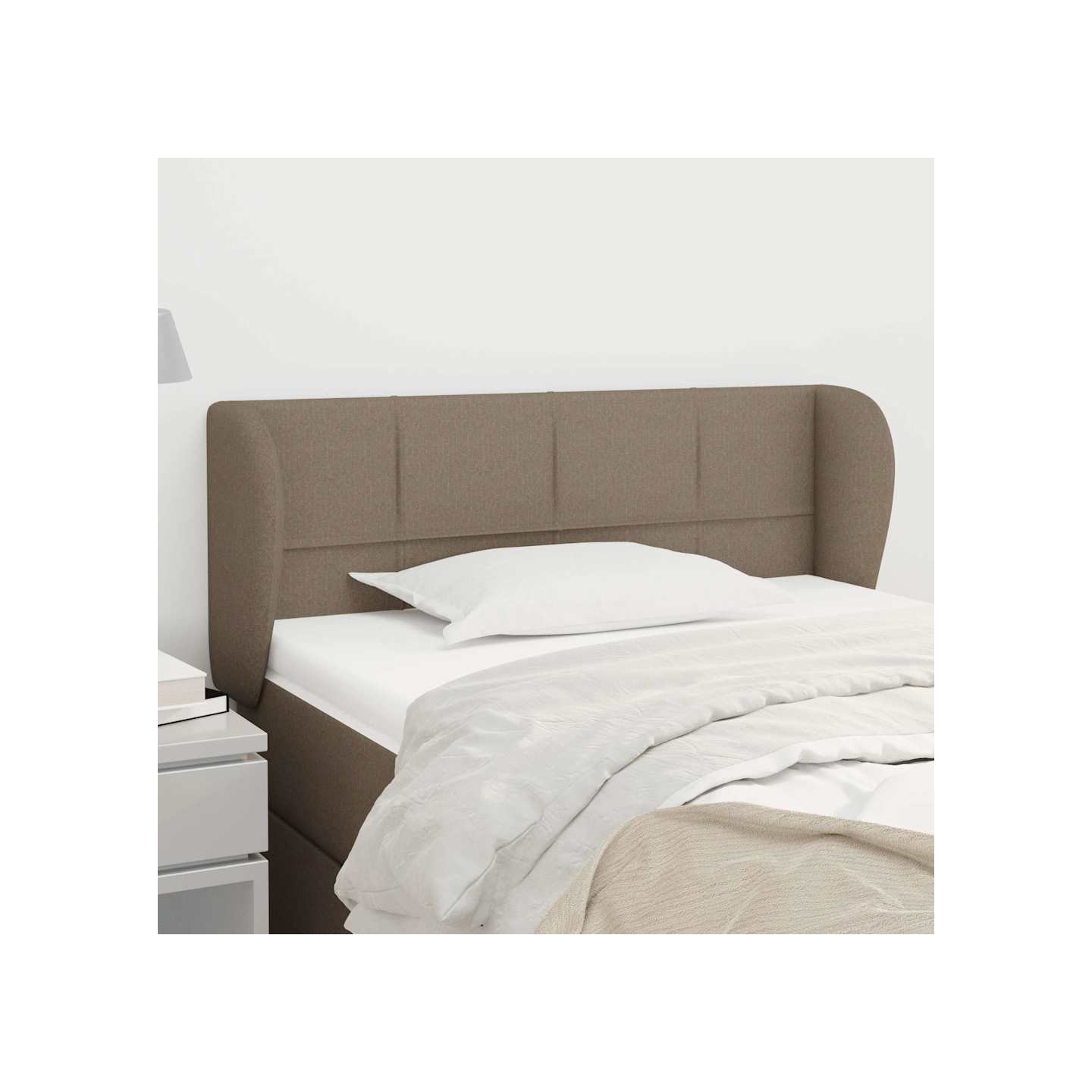 Tête de lit avec oreilles Taupe 83x23x78/88 cm Tissu