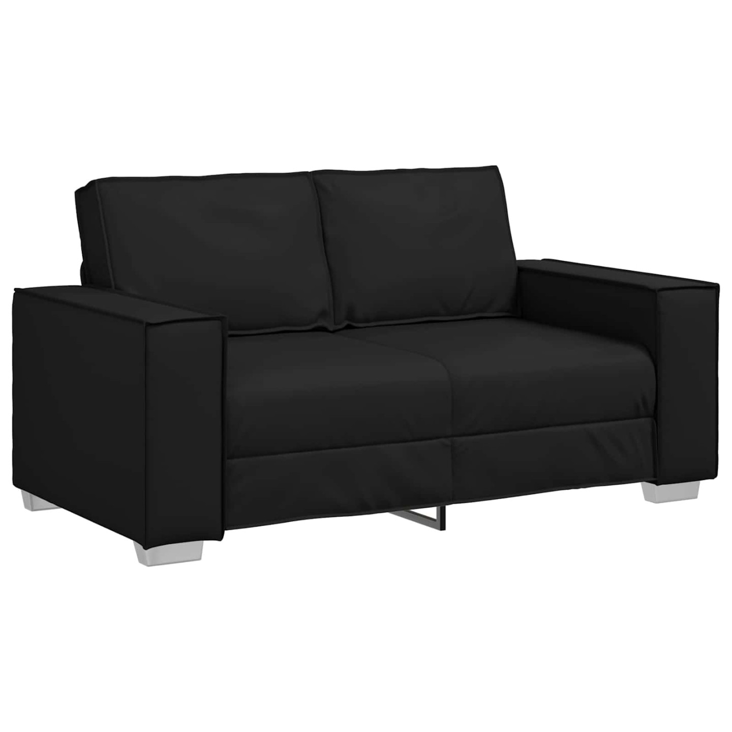 Canapé deux places Noir 160 cm Simili cuir