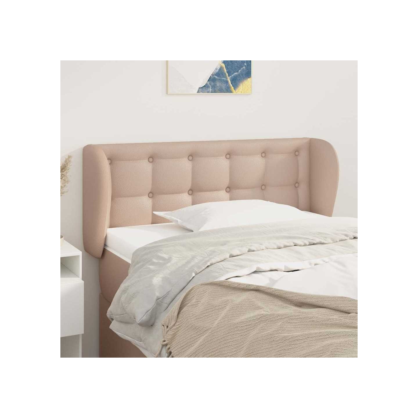 Tête de lit avec oreilles Cappuccino 103x23x78/88 cm Similicuir