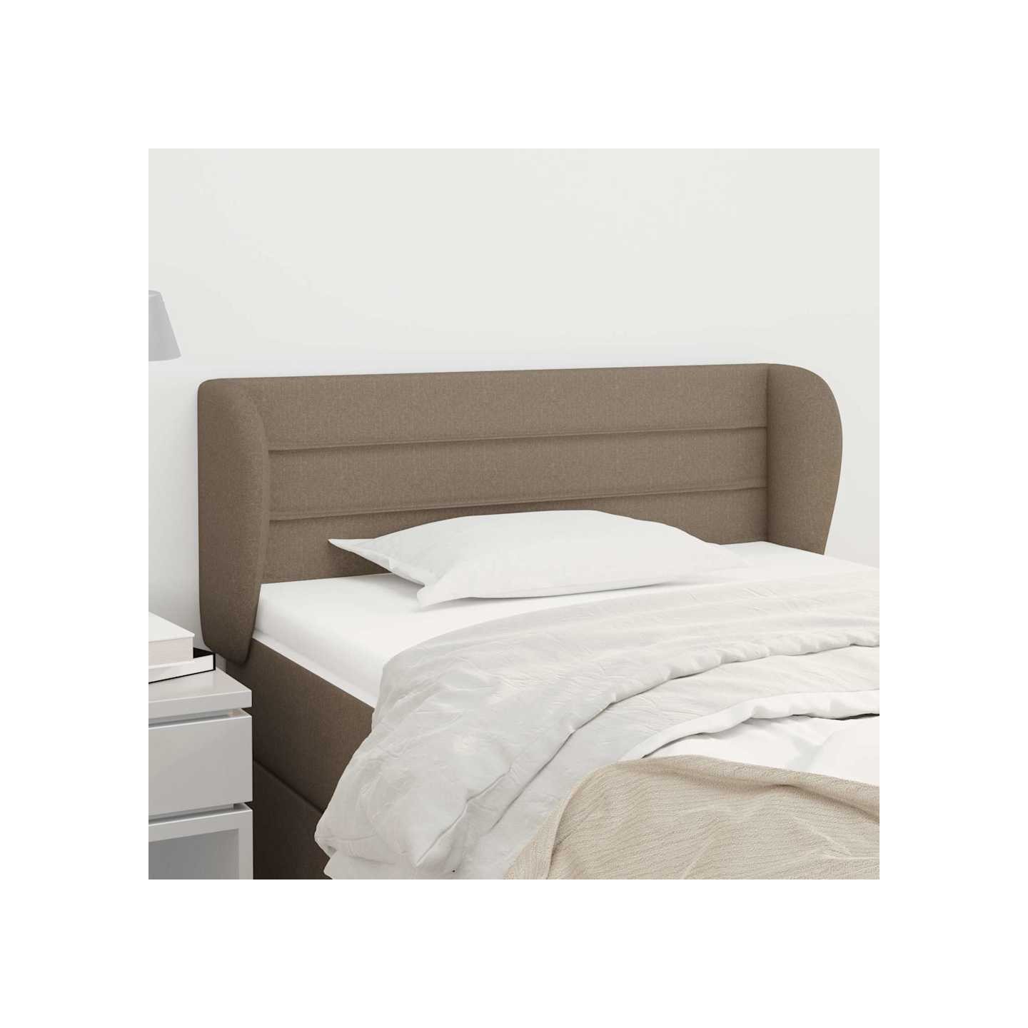 Tête de lit avec oreilles Taupe 83x23x78/88 cm Tissu