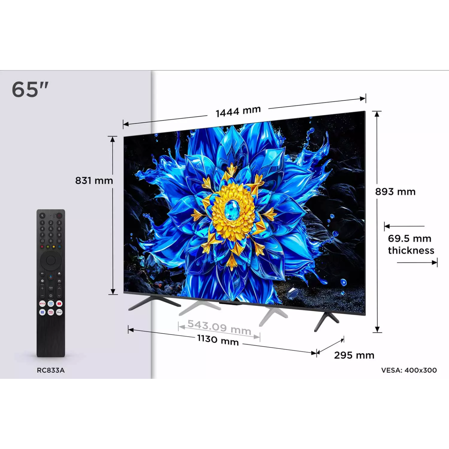 TV Mini LED TCL 65P89L 65" 4K 144 Hz Google TV | Nimestore