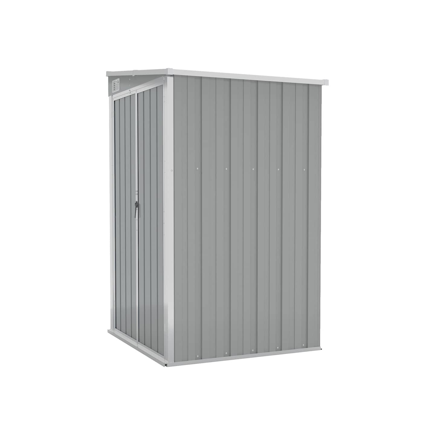 Remise de jardin murale Gris 118x100x178 cm Métal galvanisé