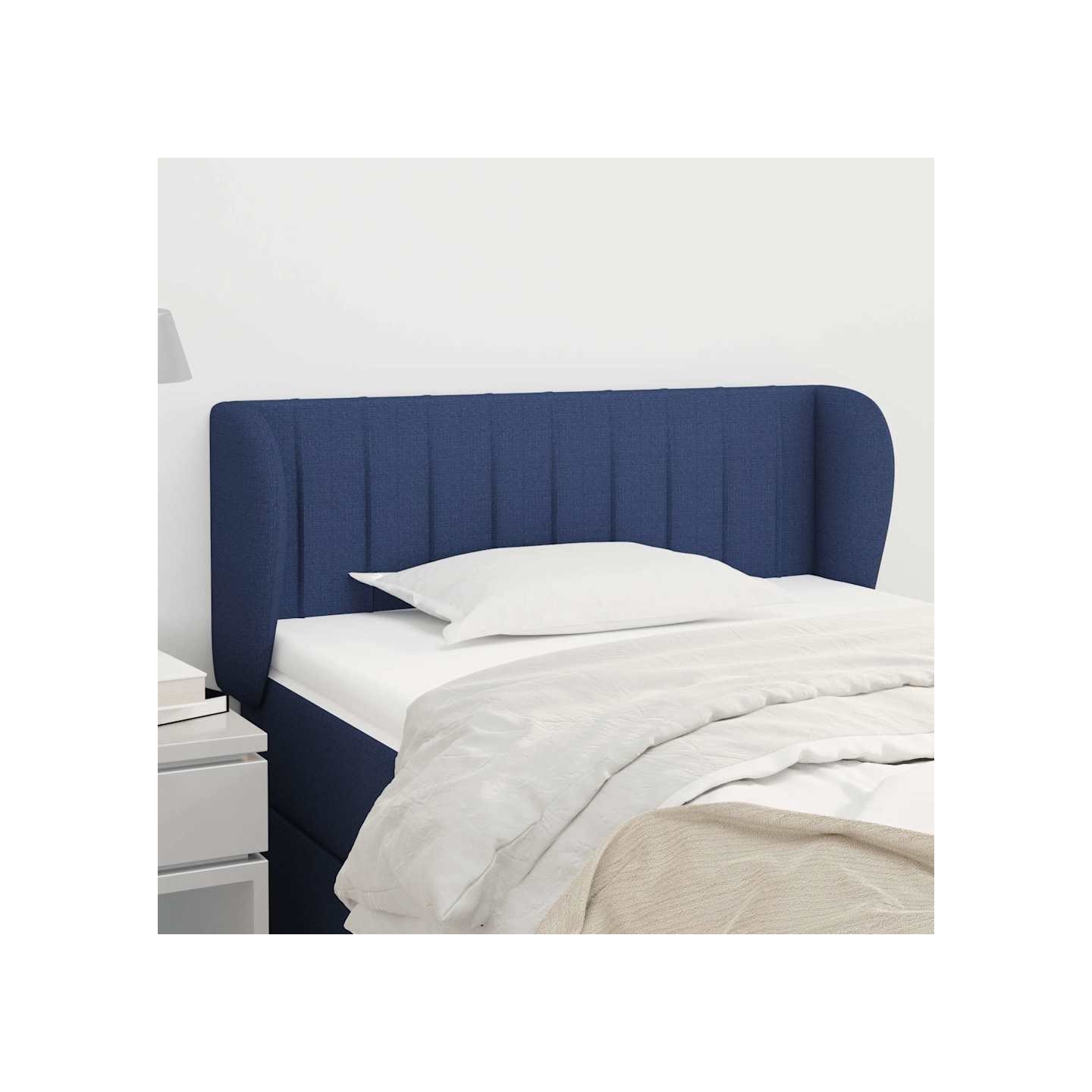 Tête de lit avec oreilles Bleu 83x23x78/88 cm Tissu