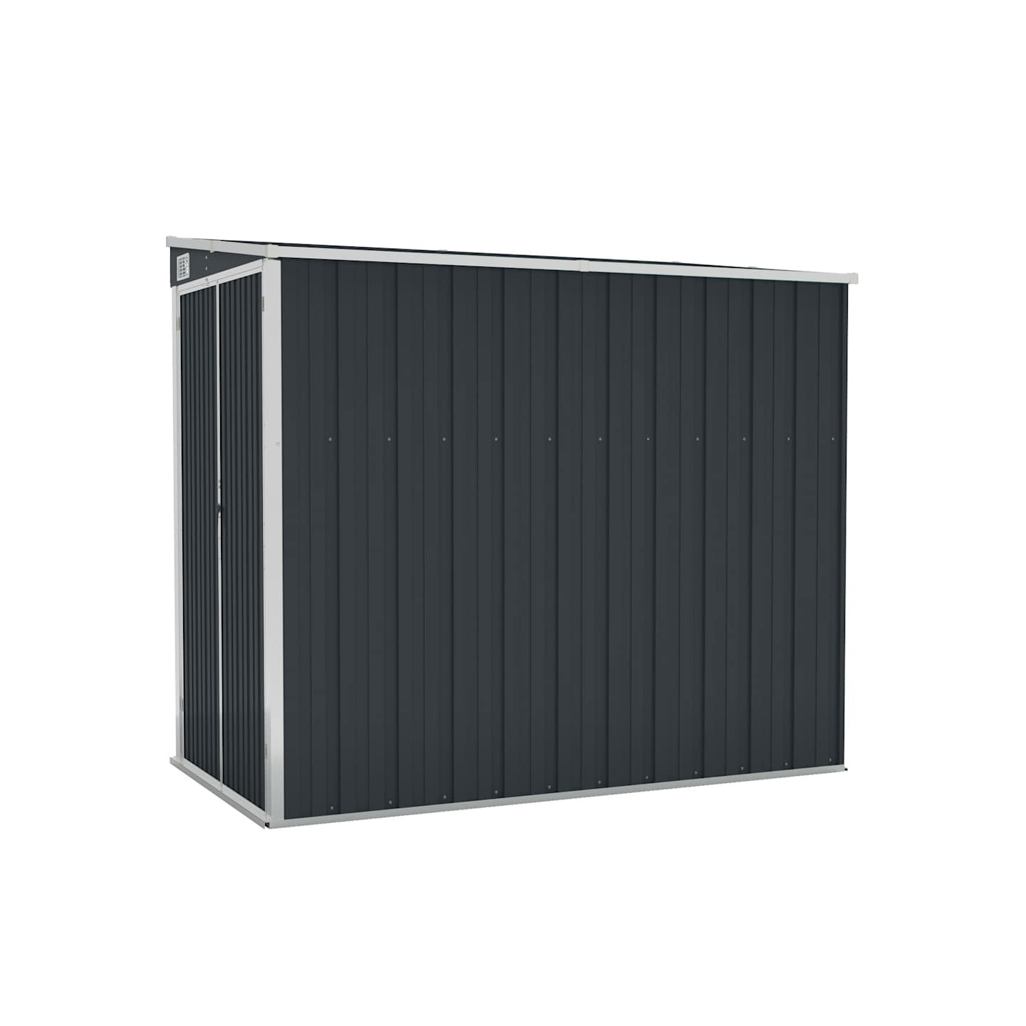 Abri de jardin mural Anthracite 118x194x178 cm Métal