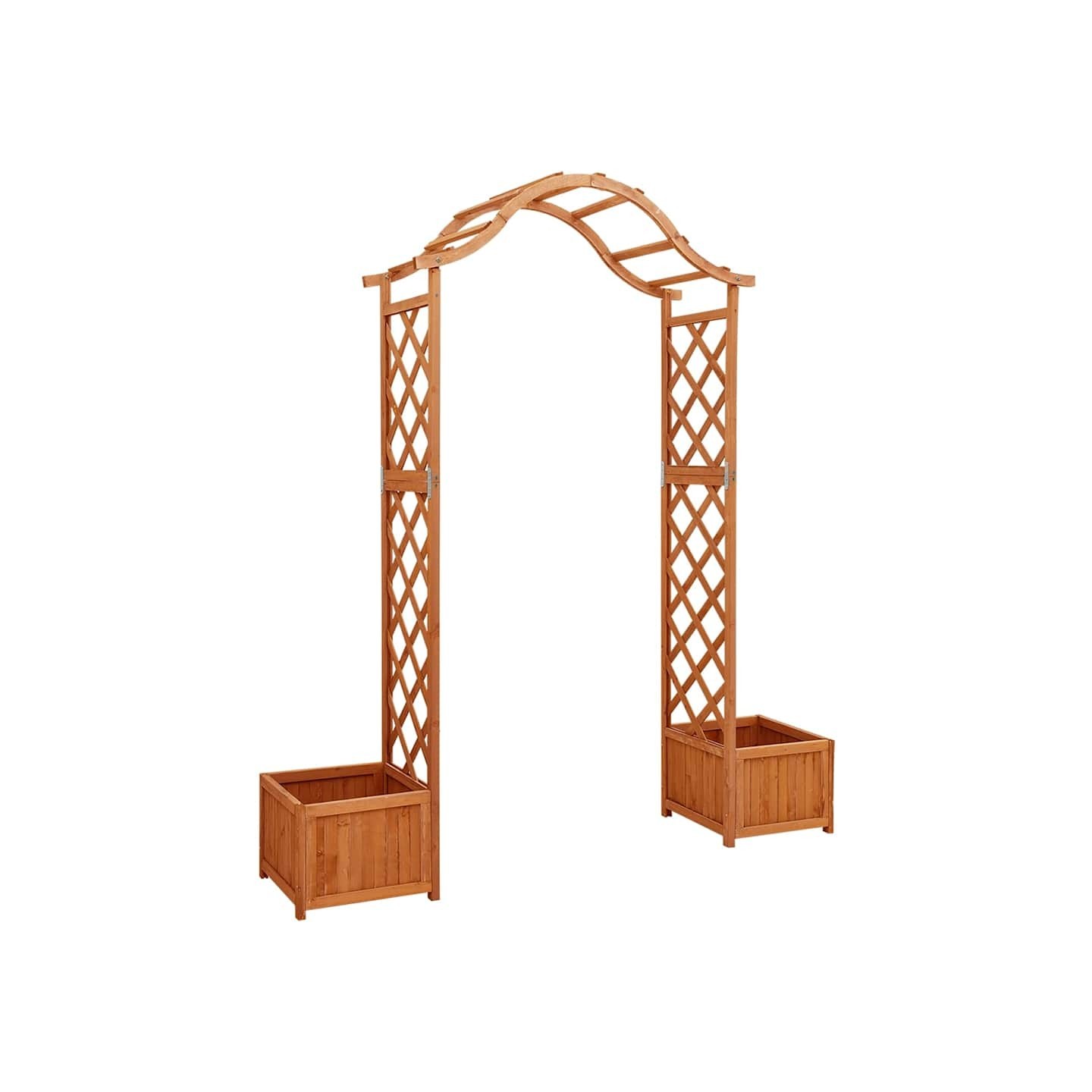 Pergola de jardin avec jardinière Bois pin massif