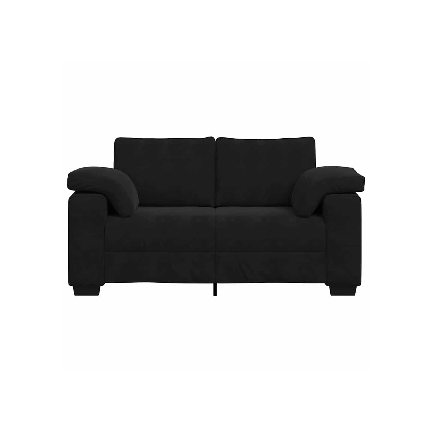 Canapé causeuse noir 160x77x82 cm velours