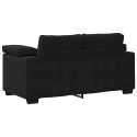 Canapé causeuse noir 160x77x82 cm velours