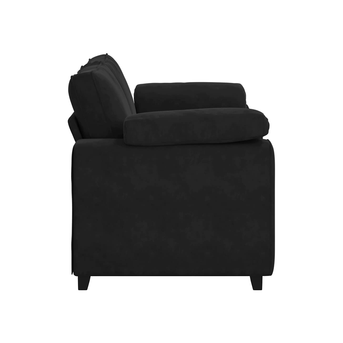 Canapé causeuse noir 160x77x82 cm velours
