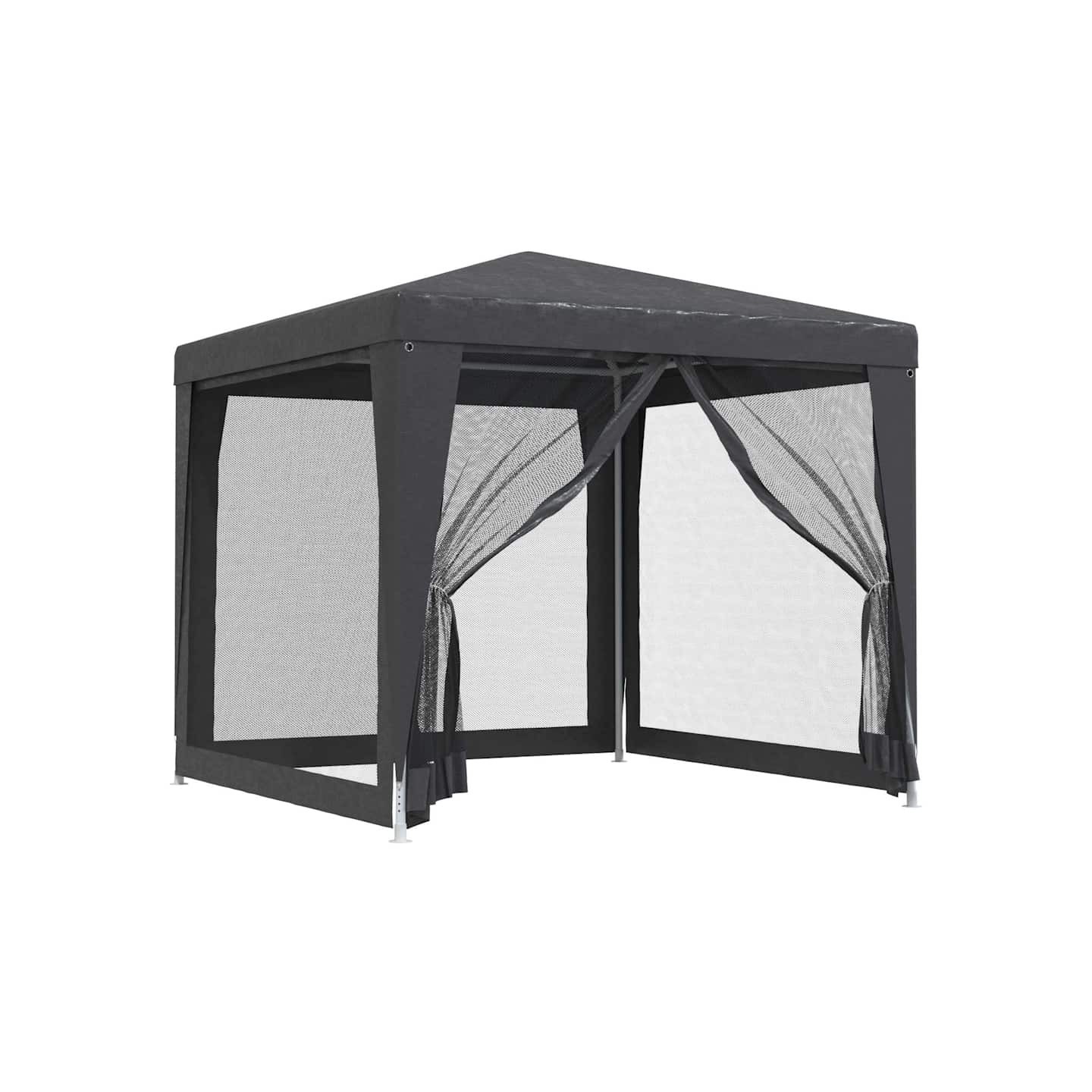 Tente de fête 4 parois latérales en maille Anthracite 2.5x2.5 m