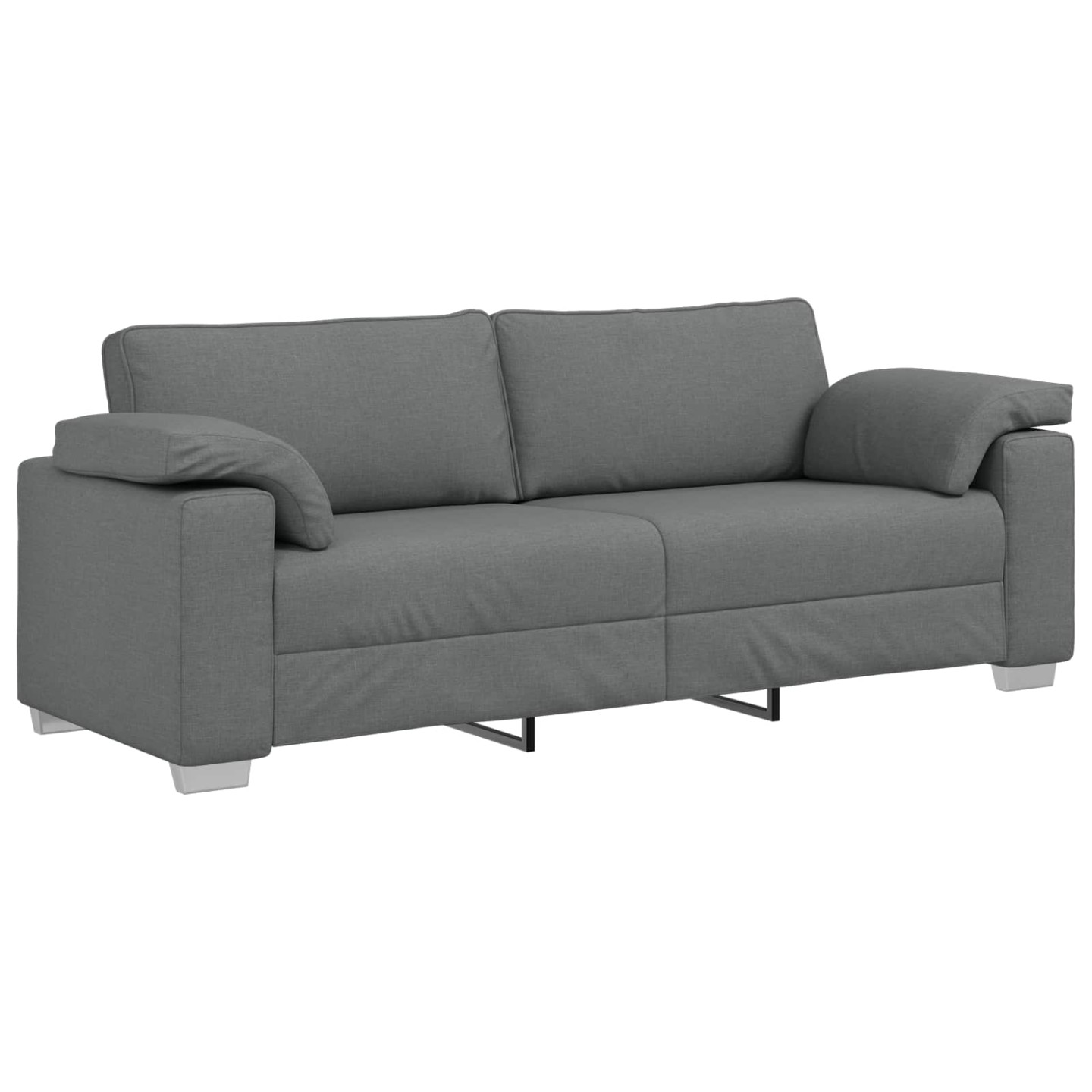 Sofa 3 places Gris foncé 220 cm tissu