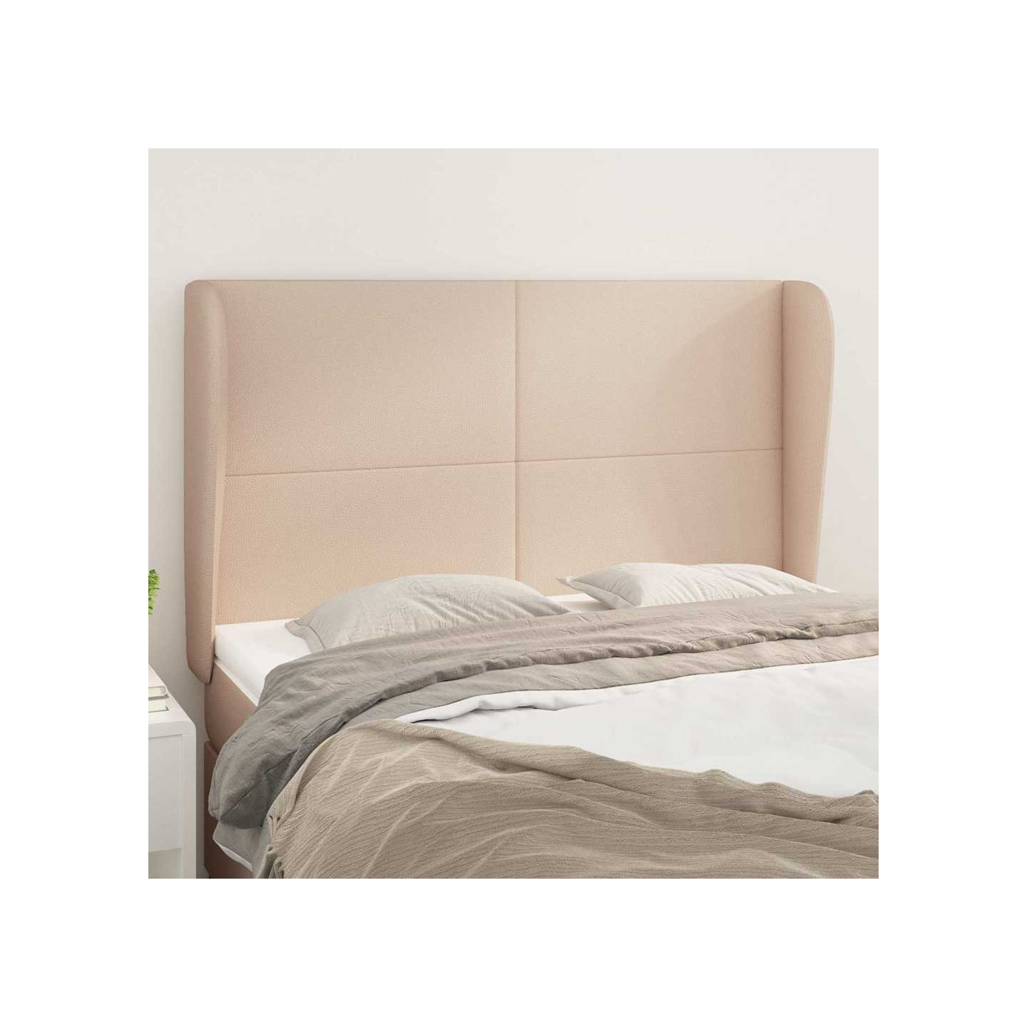 Tête de lit avec oreilles Cappuccino 147x23x118/128 cm