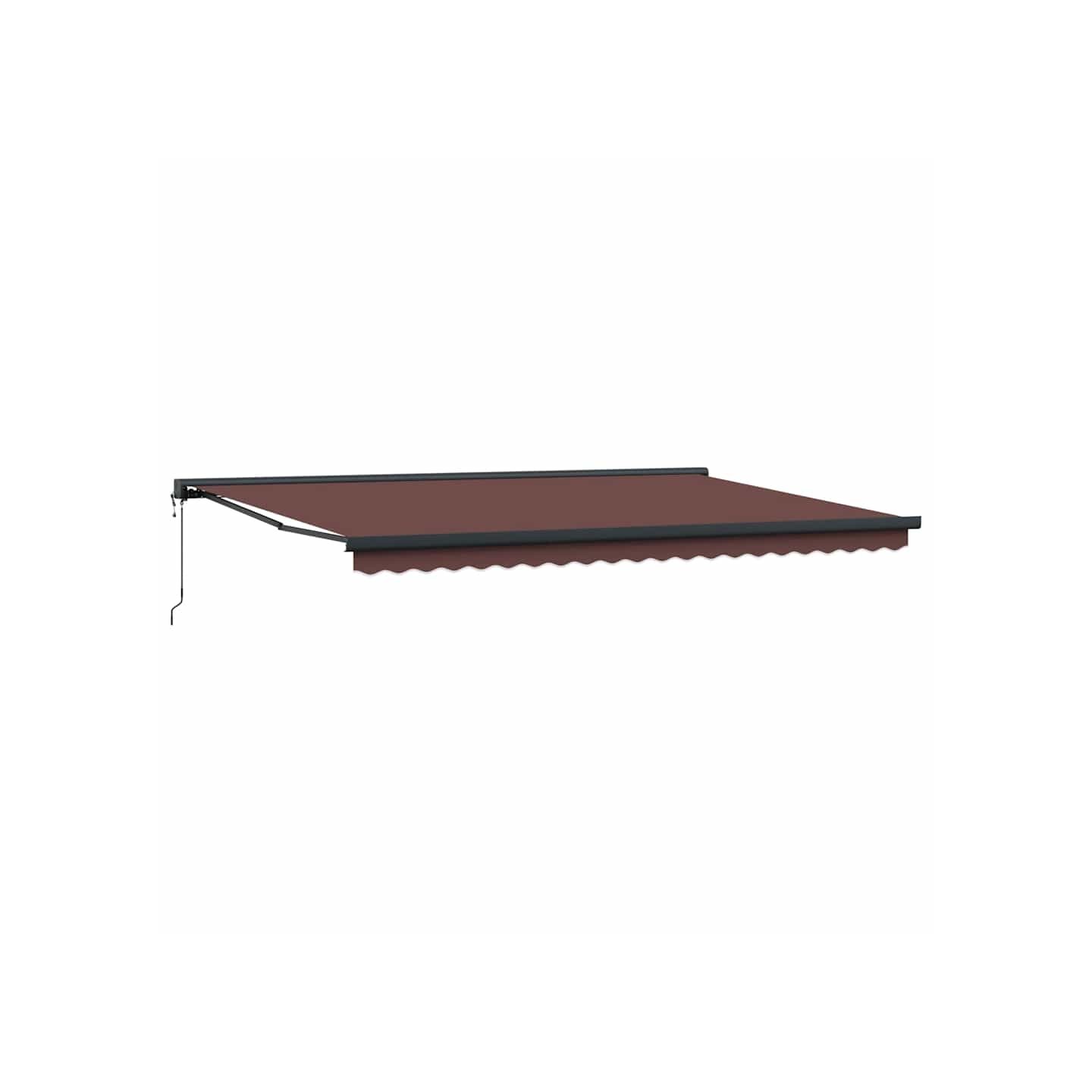 Auvent rétractable automatique marron 500x300 cm