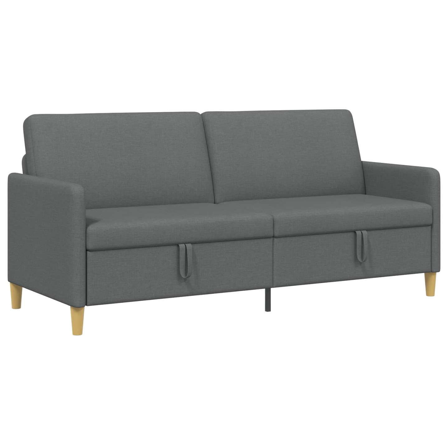 Sofa avec rangement Gris foncé 192 x 78 x 87 cm Polyester