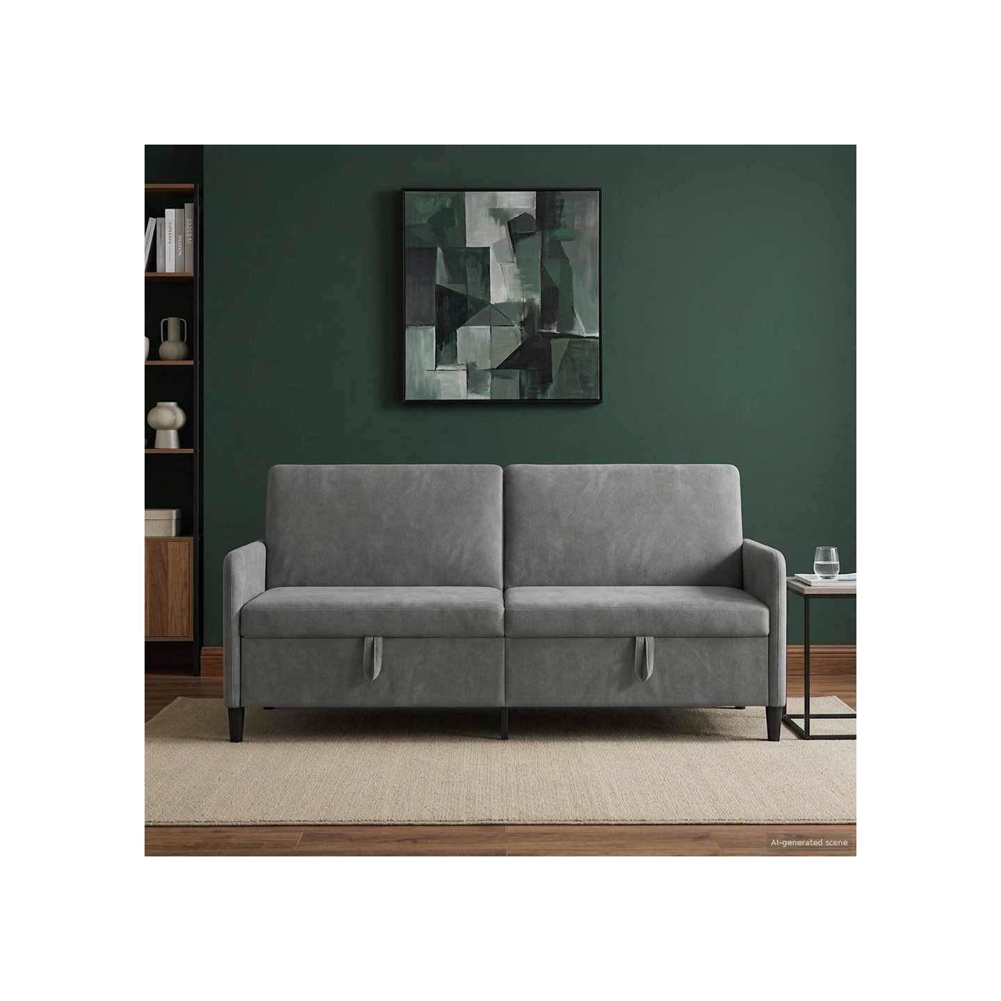 Sofa avec rangement 3 place Gris foncé 192 x 78 x 87 cm