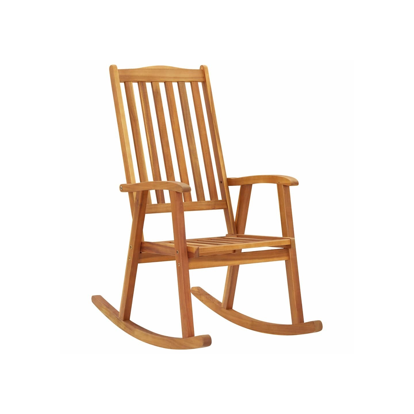 Chaise à bascule bois d'acacia massif