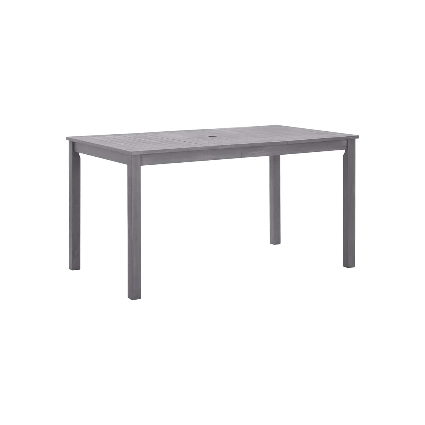 Table de jardin Délavage gris 140x80x74 cm Bois d'acacia massif