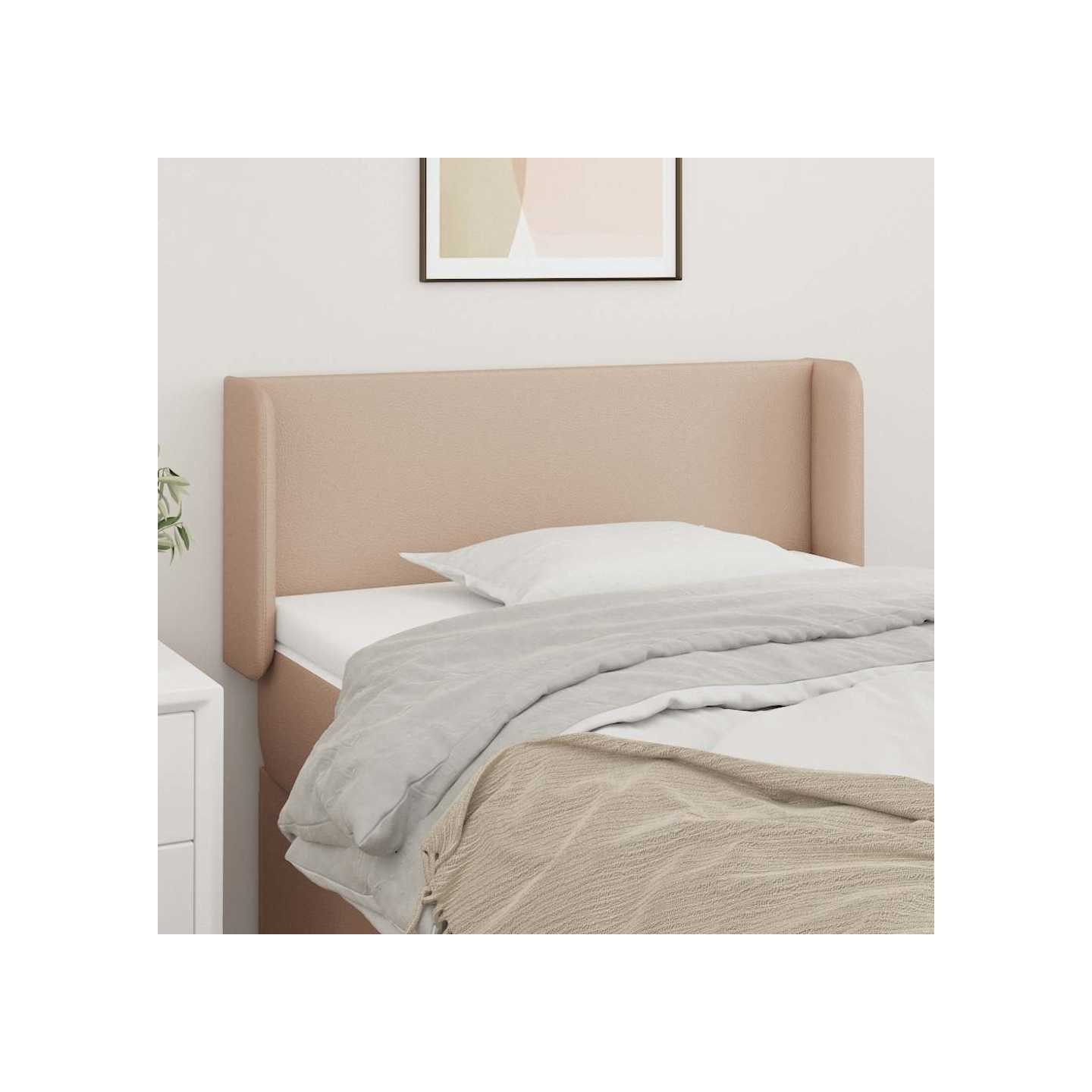 Tête de lit avec oreilles Cappuccino 83x16x78/88 cm Similicuir