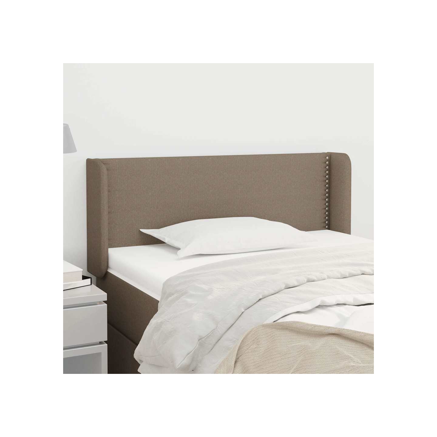 Tête de lit avec oreilles Taupe 93x16x78/88 cm Tissu