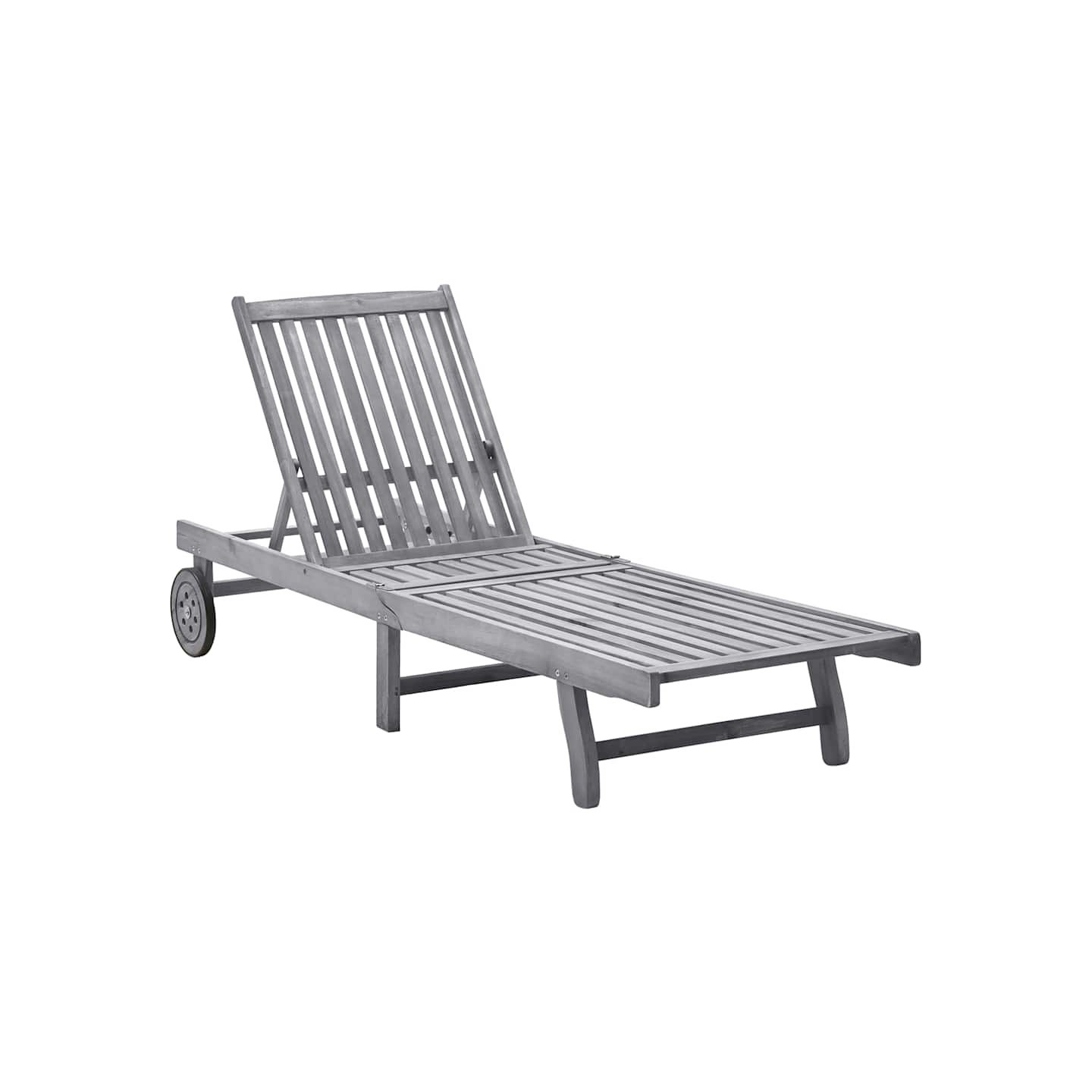 Chaise longue Bois d'acacia solide