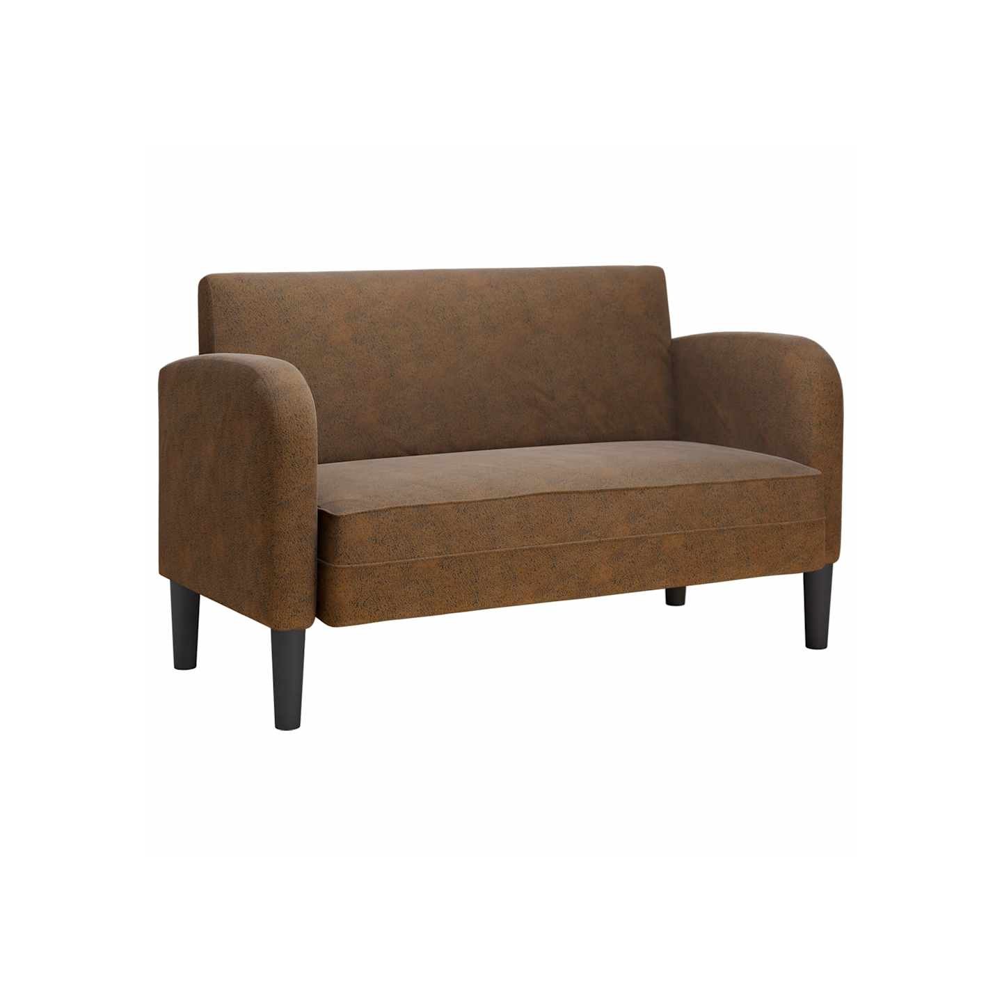 Canapé causeuse marron 110 cm similicuir