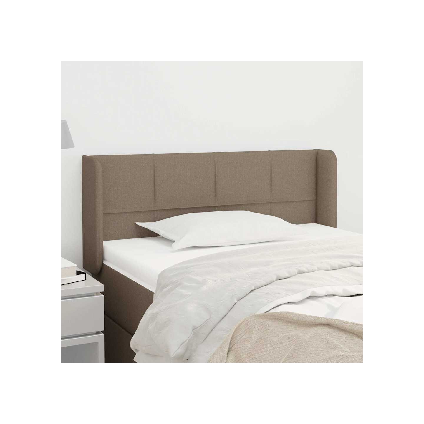 Tête de lit avec oreilles Taupe 83x16x78/88 cm Tissu
