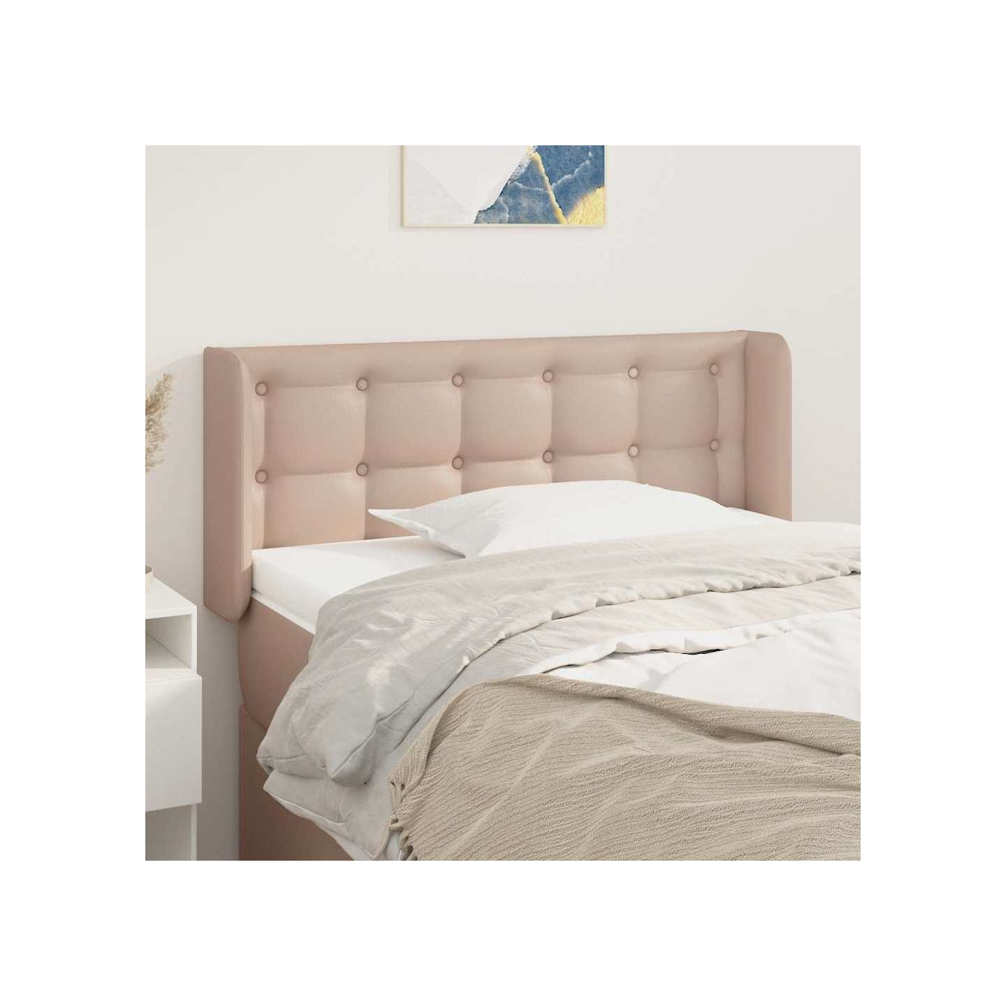 Tête de lit avec oreilles Cappuccino 103x16x78/88 cm Similicuir