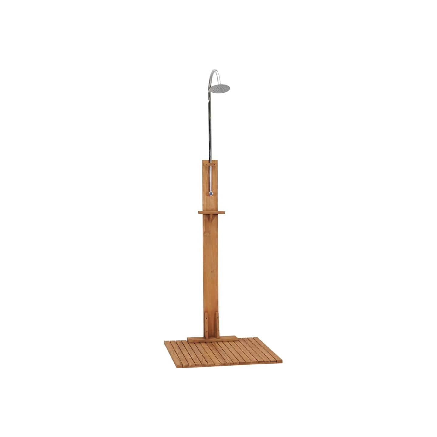 Douche de jardin 75x75x210 cm bois de teck solide