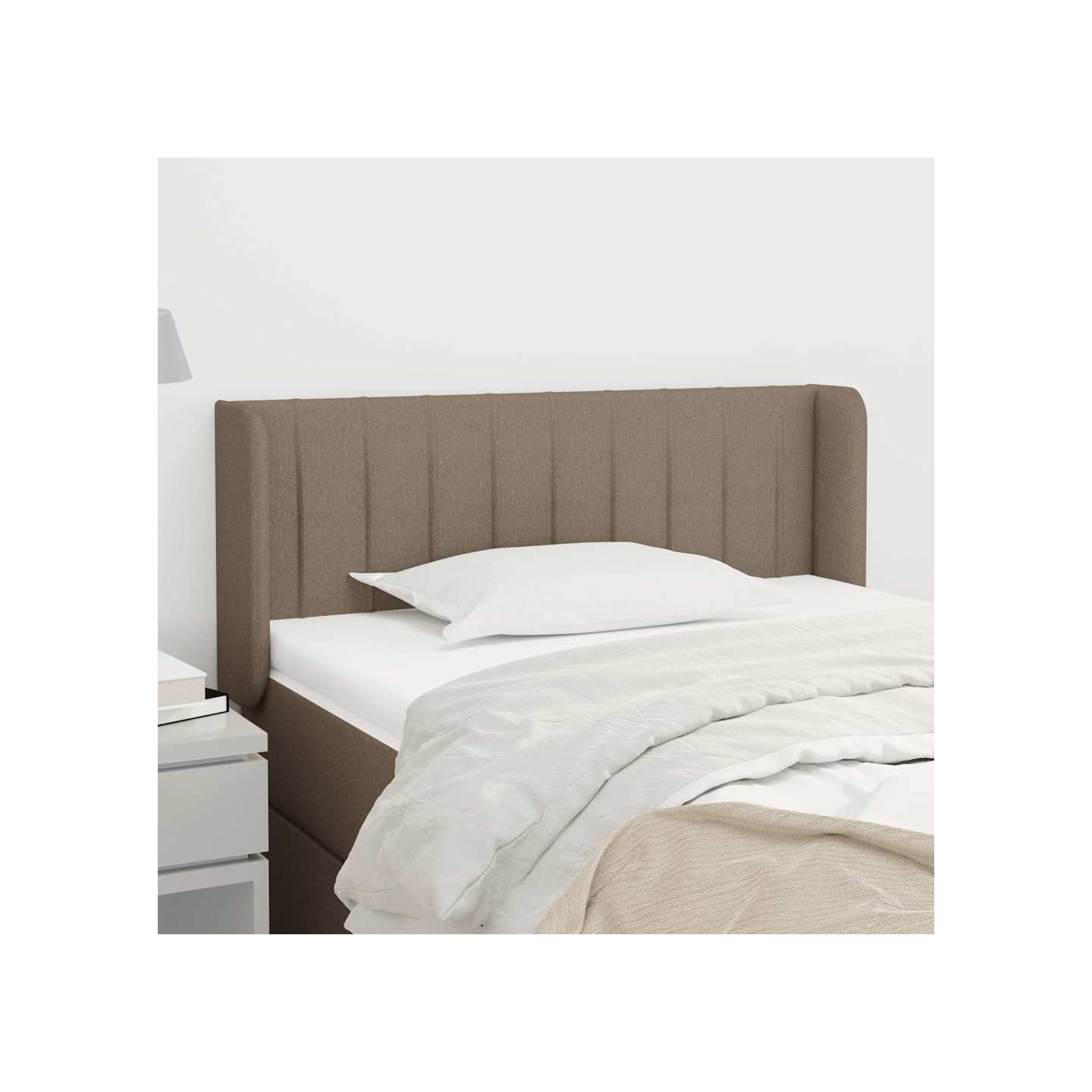 Tête de lit avec oreilles Taupe 83x16x78/88 cm Tissu